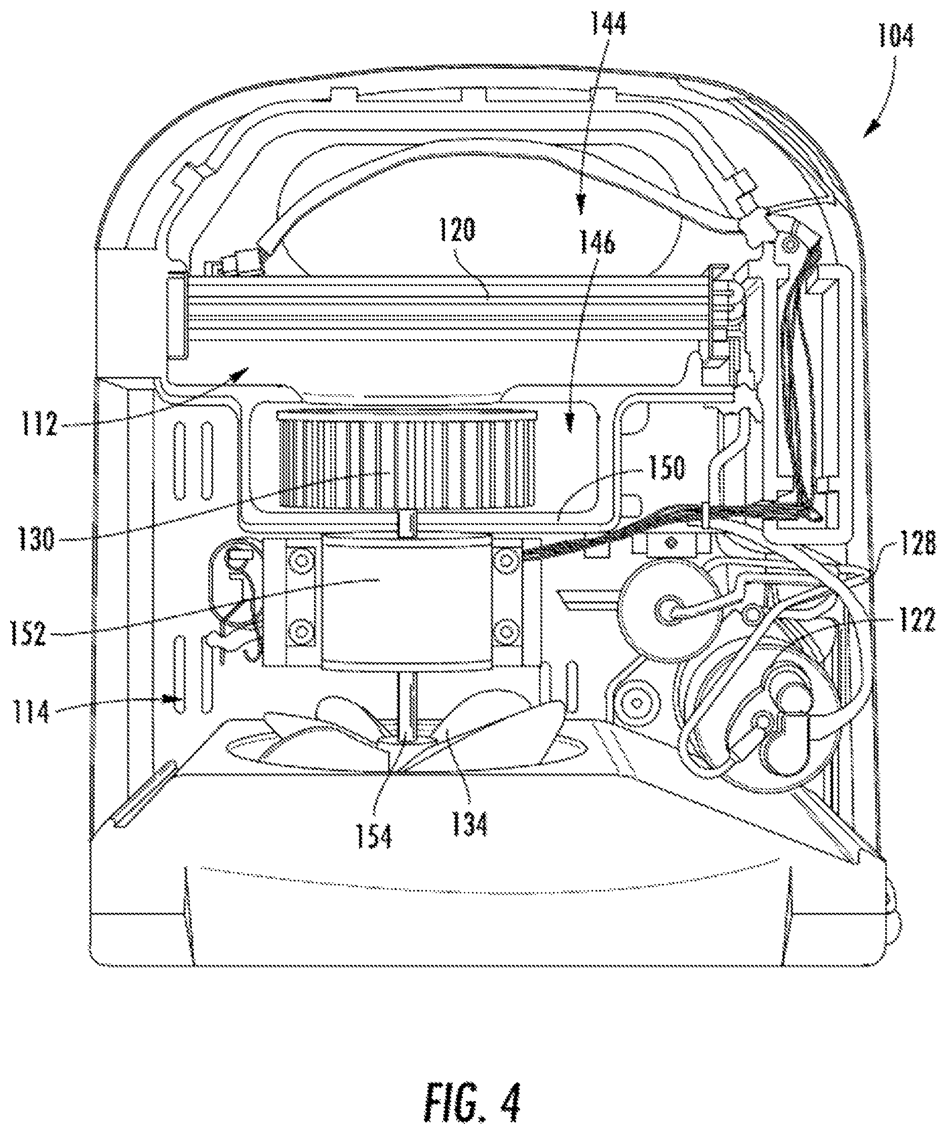 Patent US12496878 Figure 4 – Air conditioning system and method for operation at a recreation vehicle