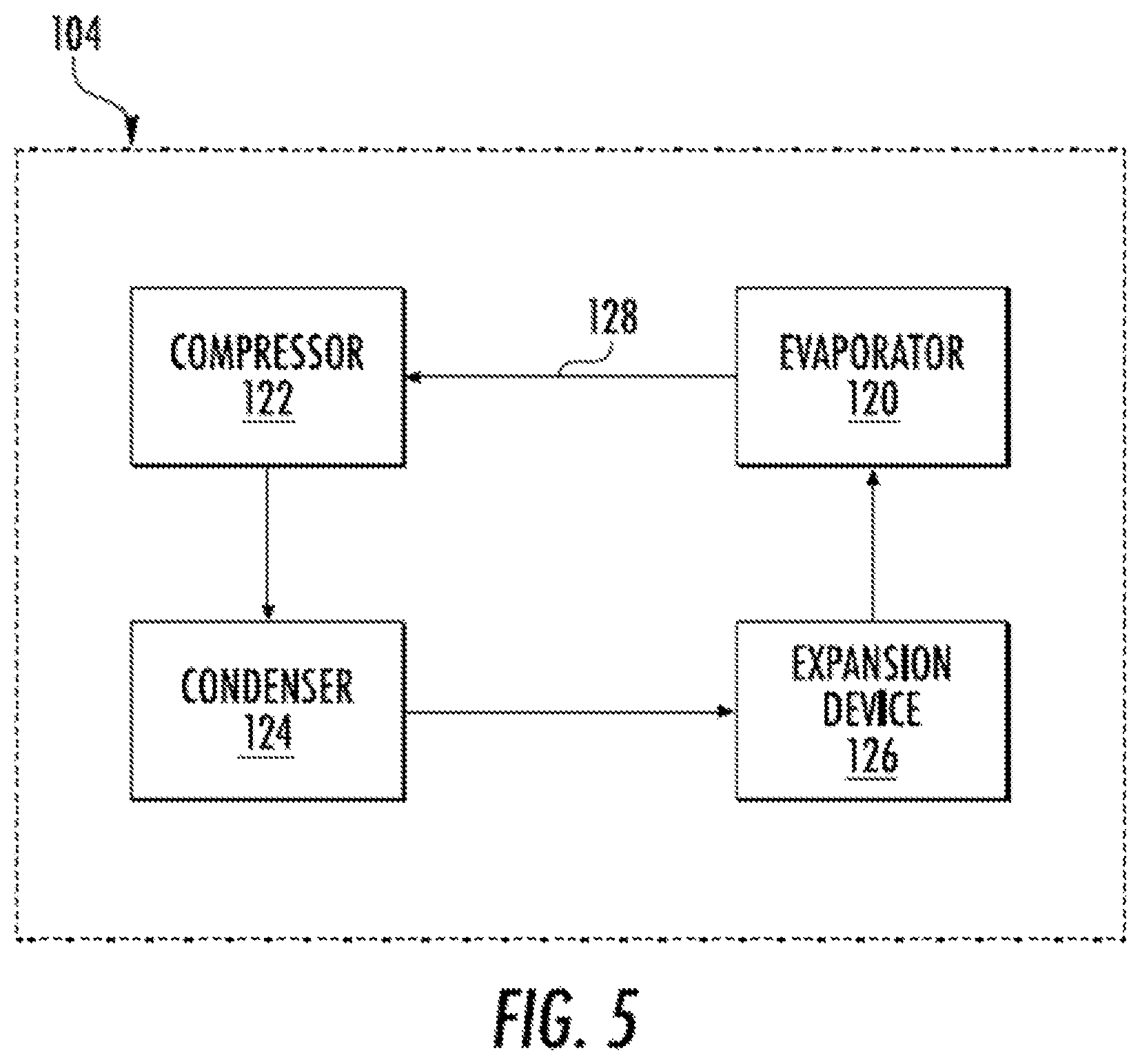 Patent US12496878 Figure 5 – Air conditioning system and method for operation at a recreation vehicle