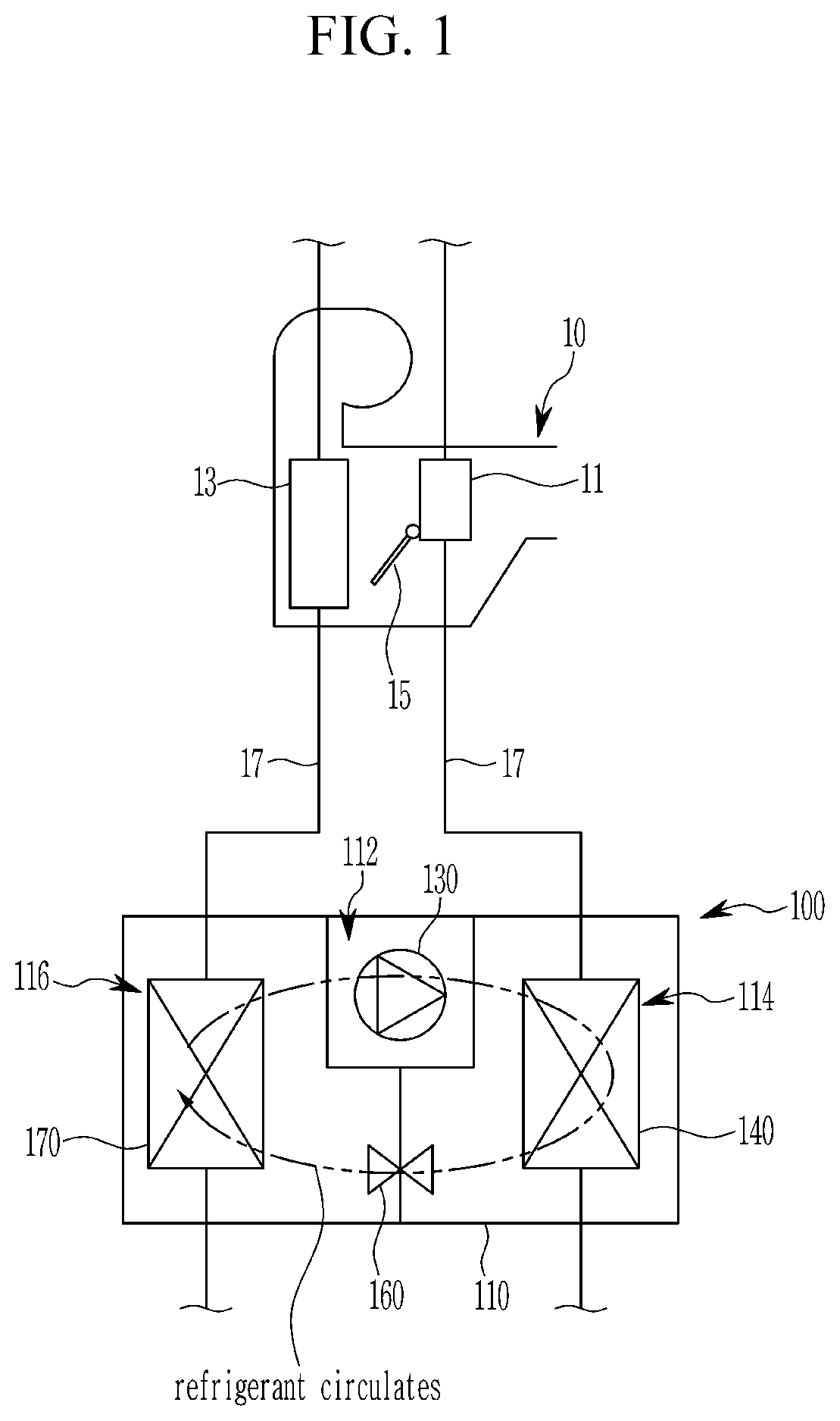 Patent US12496881 Figure 1 – Thermal energy module for a vehicle