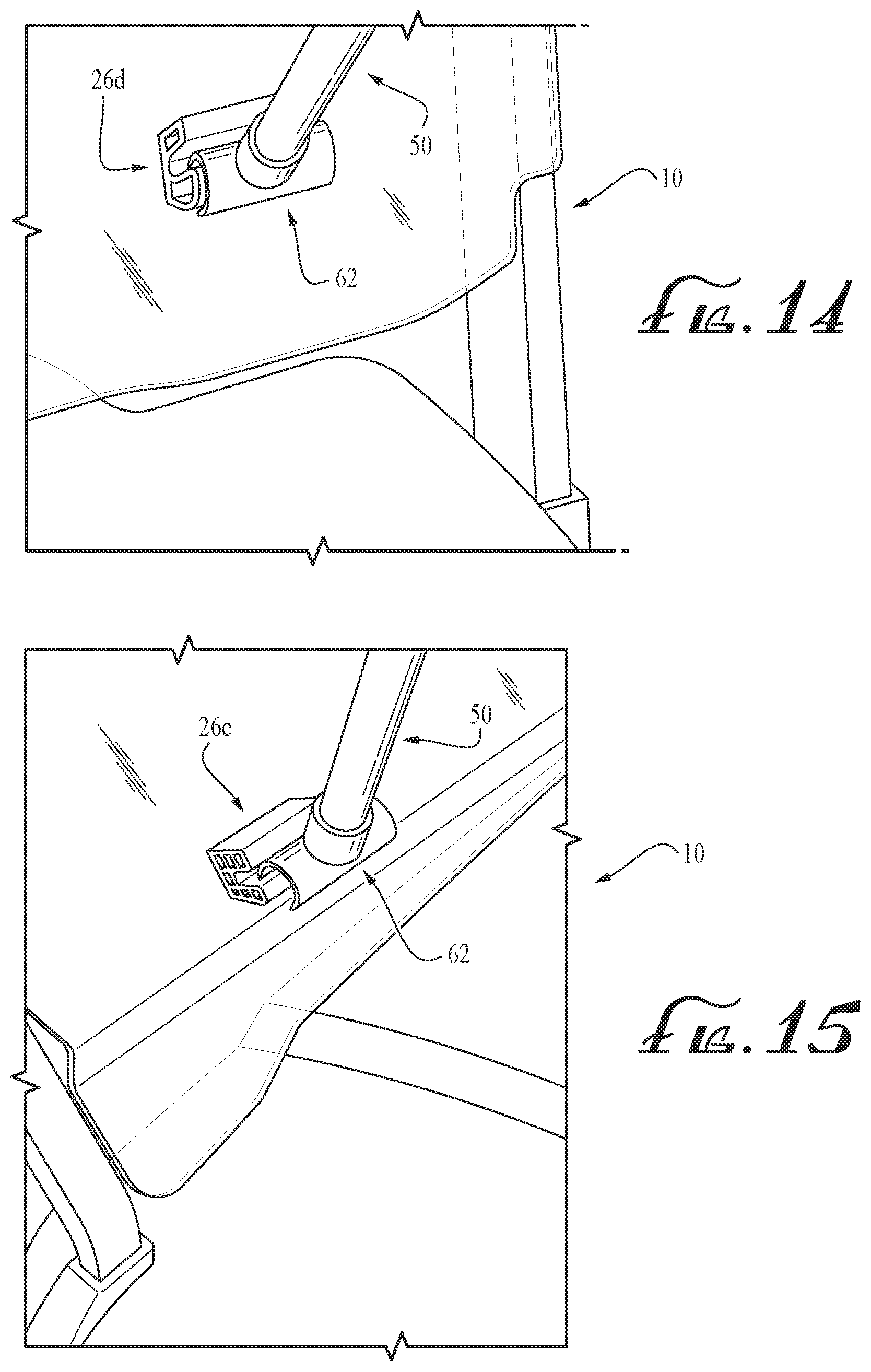 Patent US12496882 Figure 11 – Supporting golf-cart pivotal windshield for use as table