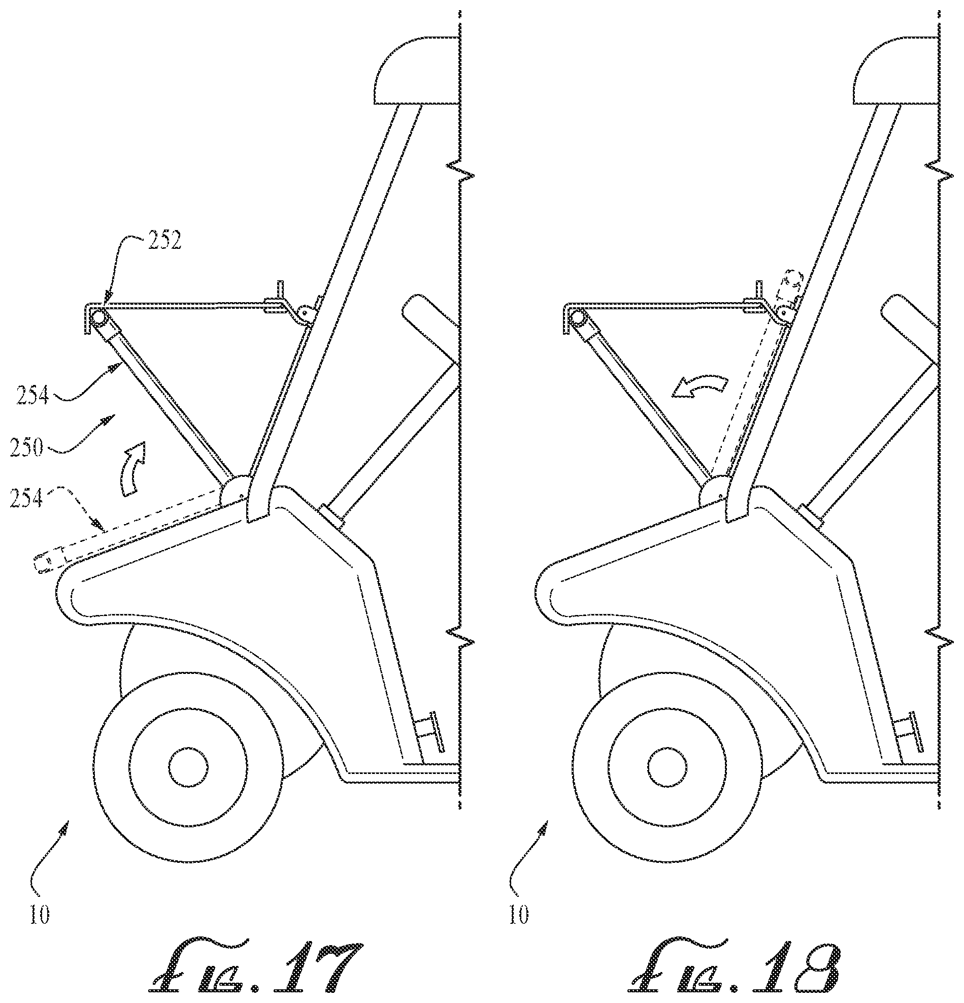 Patent US12496882 Figure 13 – Supporting golf-cart pivotal windshield for use as table