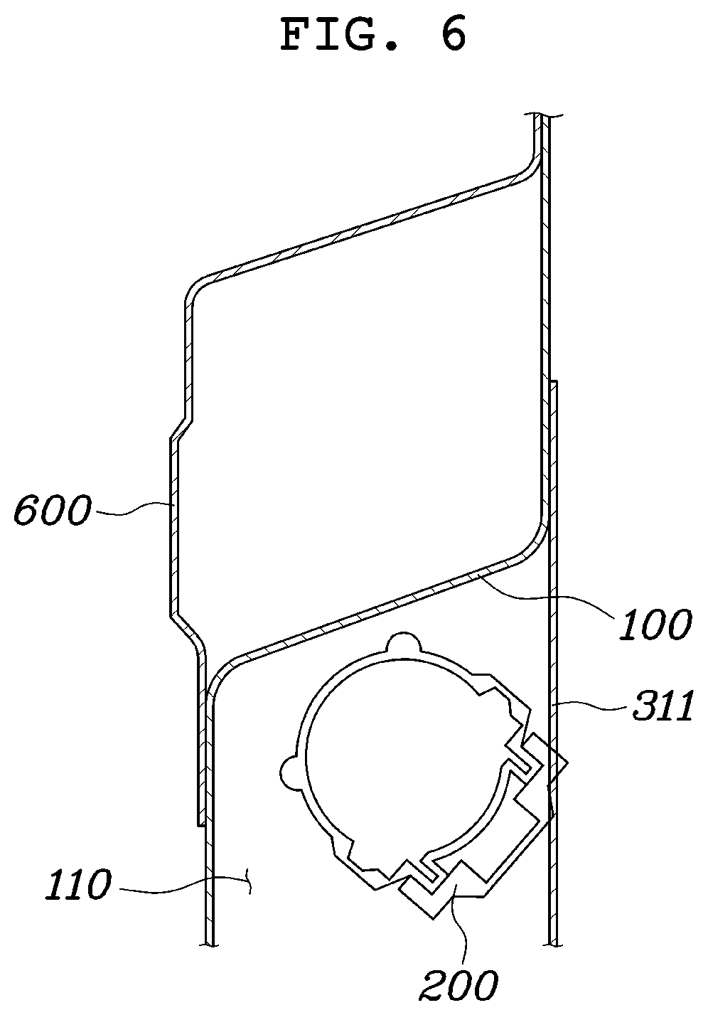 Patent US12496883 Figure 6 – Vehicle door opening/closing system
