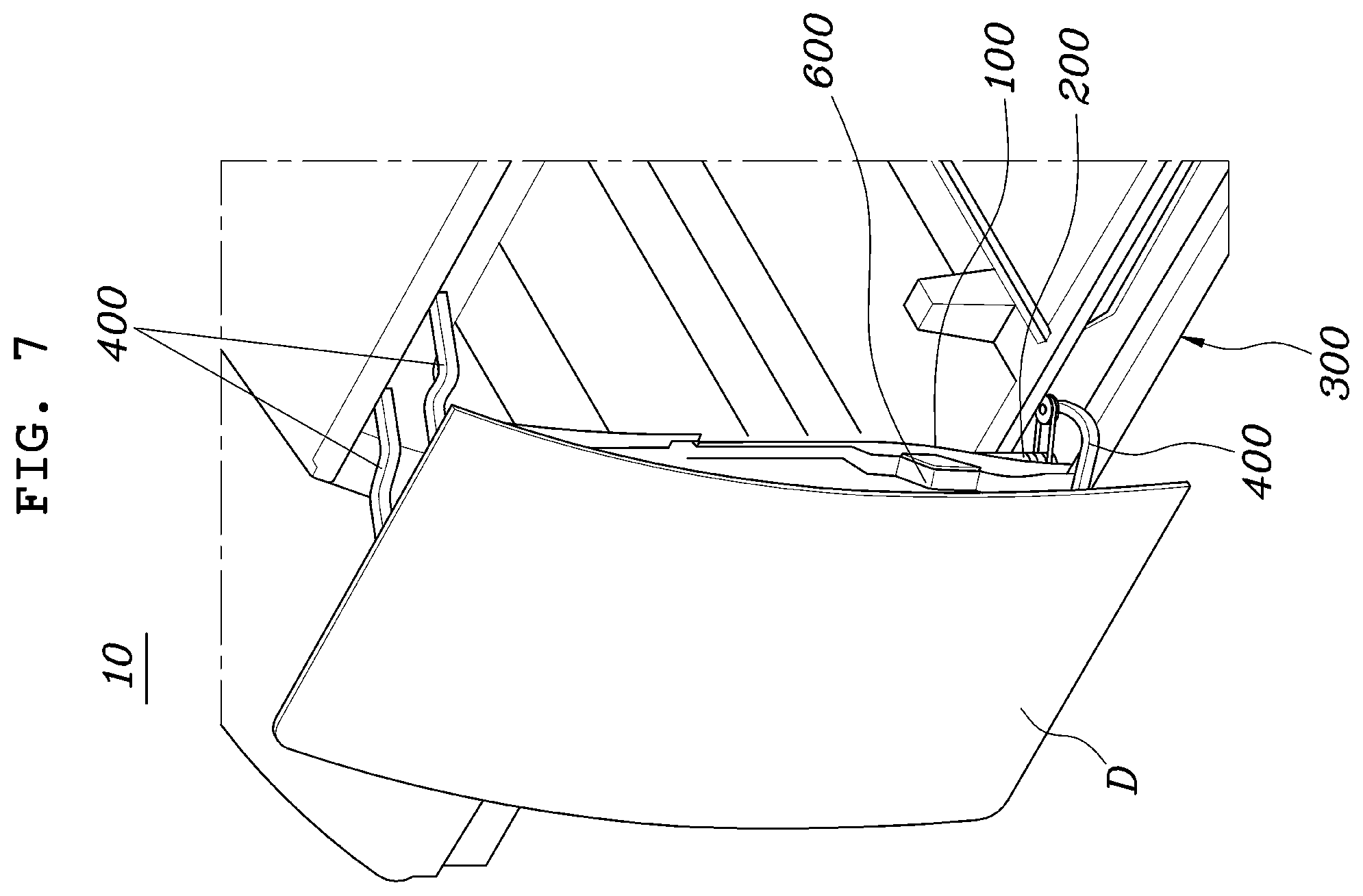 Patent US12496883 Figure 7 – Vehicle door opening/closing system