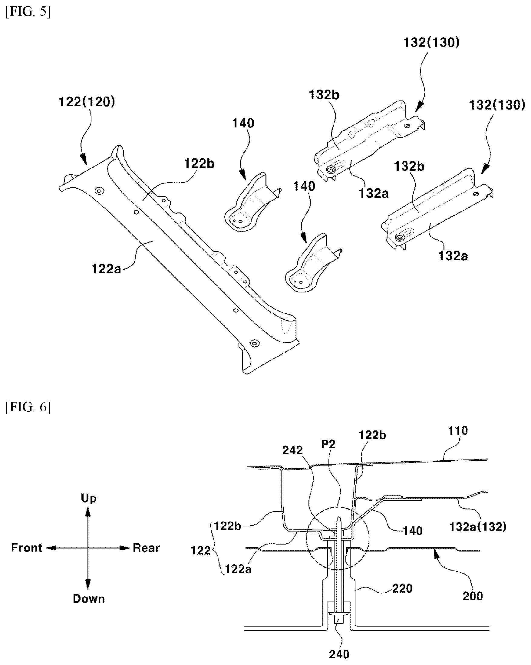 Patent US12496887 Figure 4 – Vehicle lower structure for mounting battery