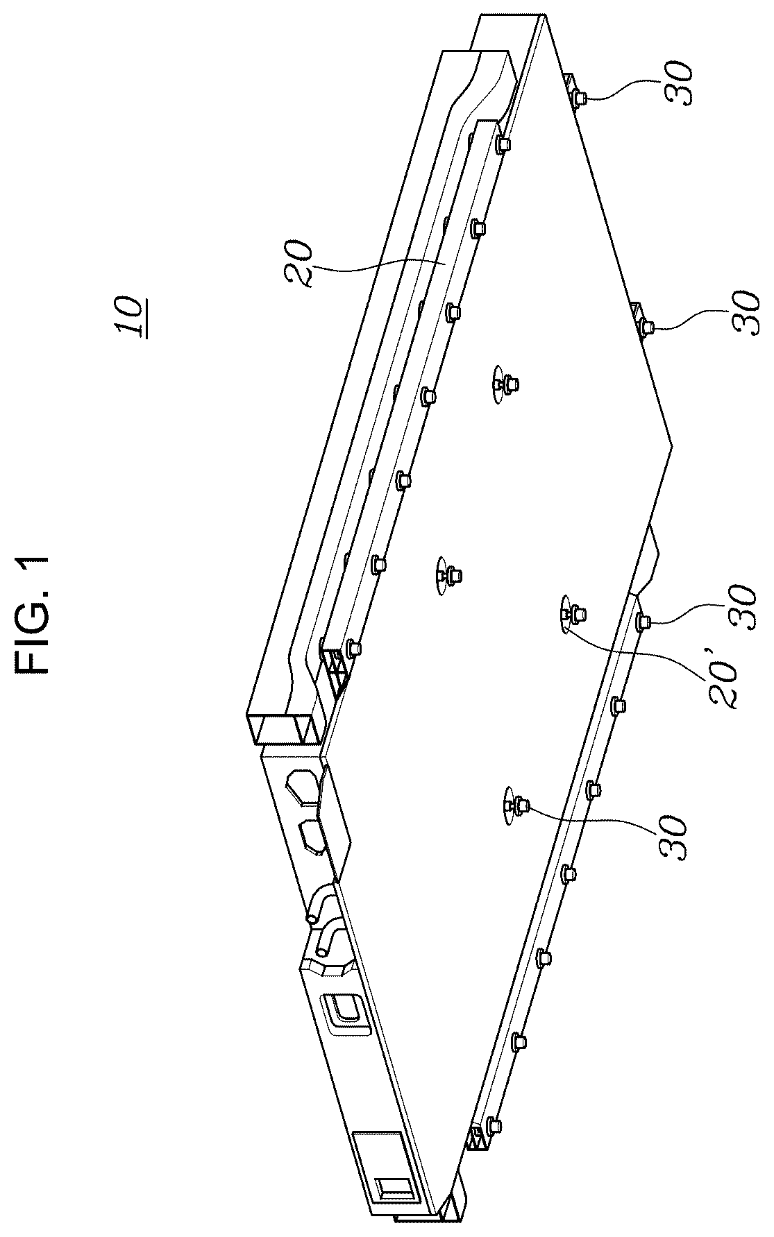Patent US12496888 Figure 1 – Battery assembly