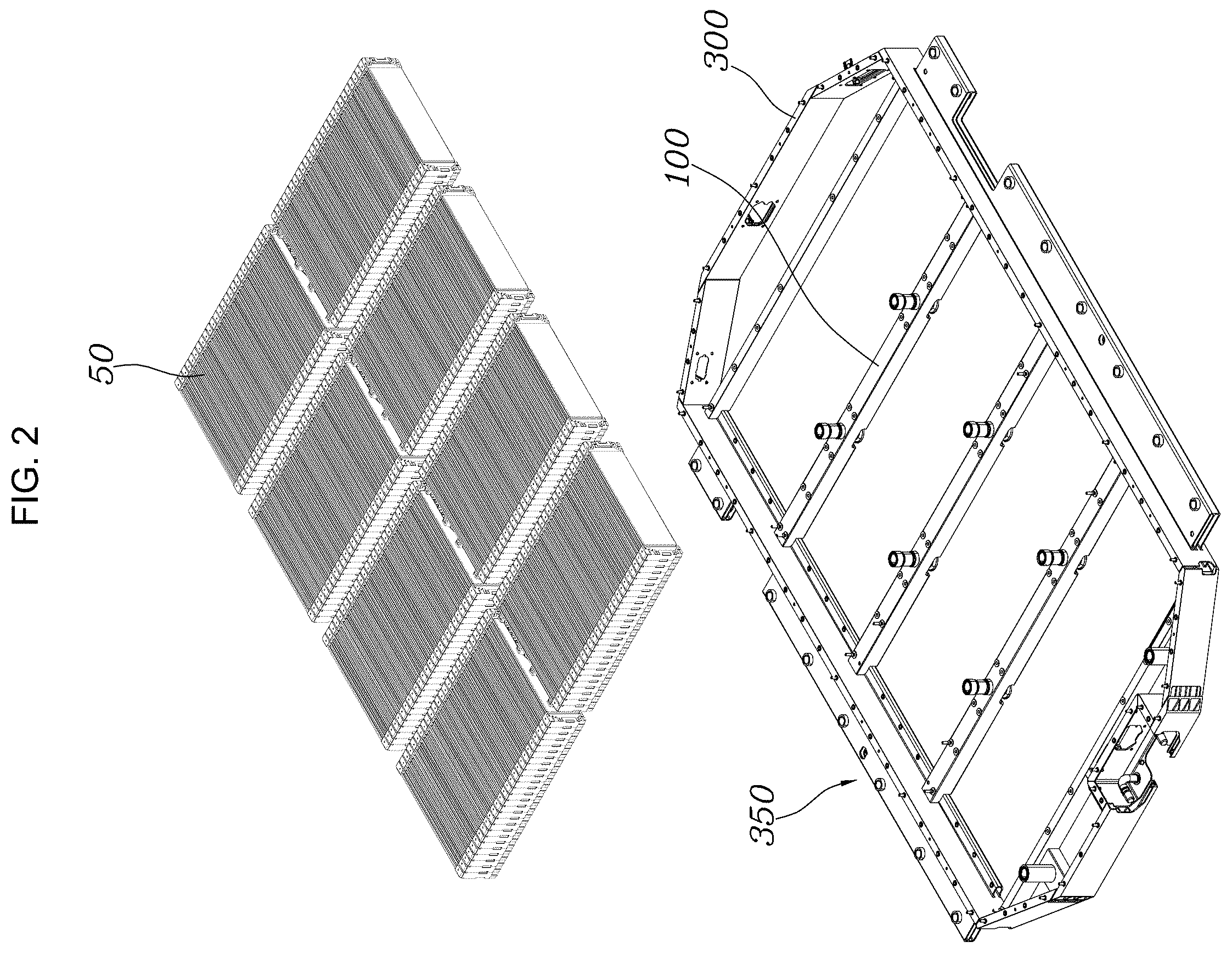 Patent US12496888 Figure 2 – Battery assembly
