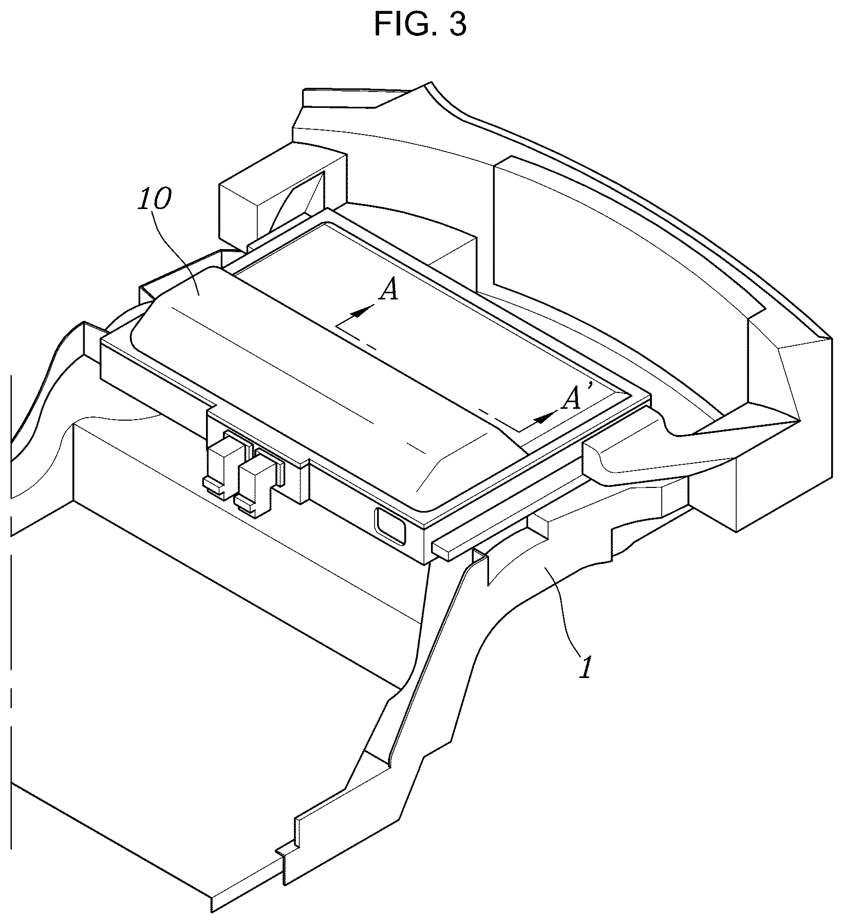 Patent US12496888 Figure 3 – Battery assembly