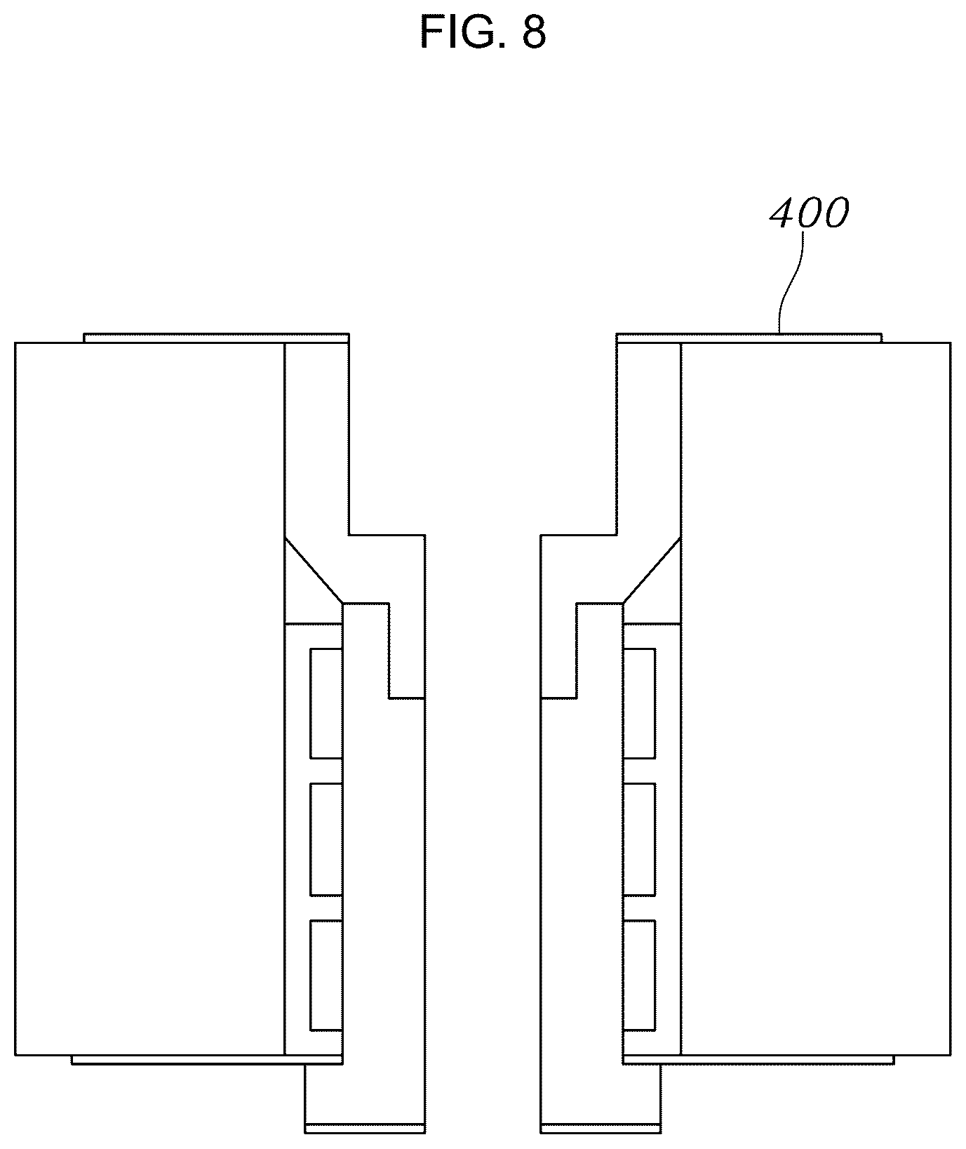 Patent US12496888 Figure 8 – Battery assembly