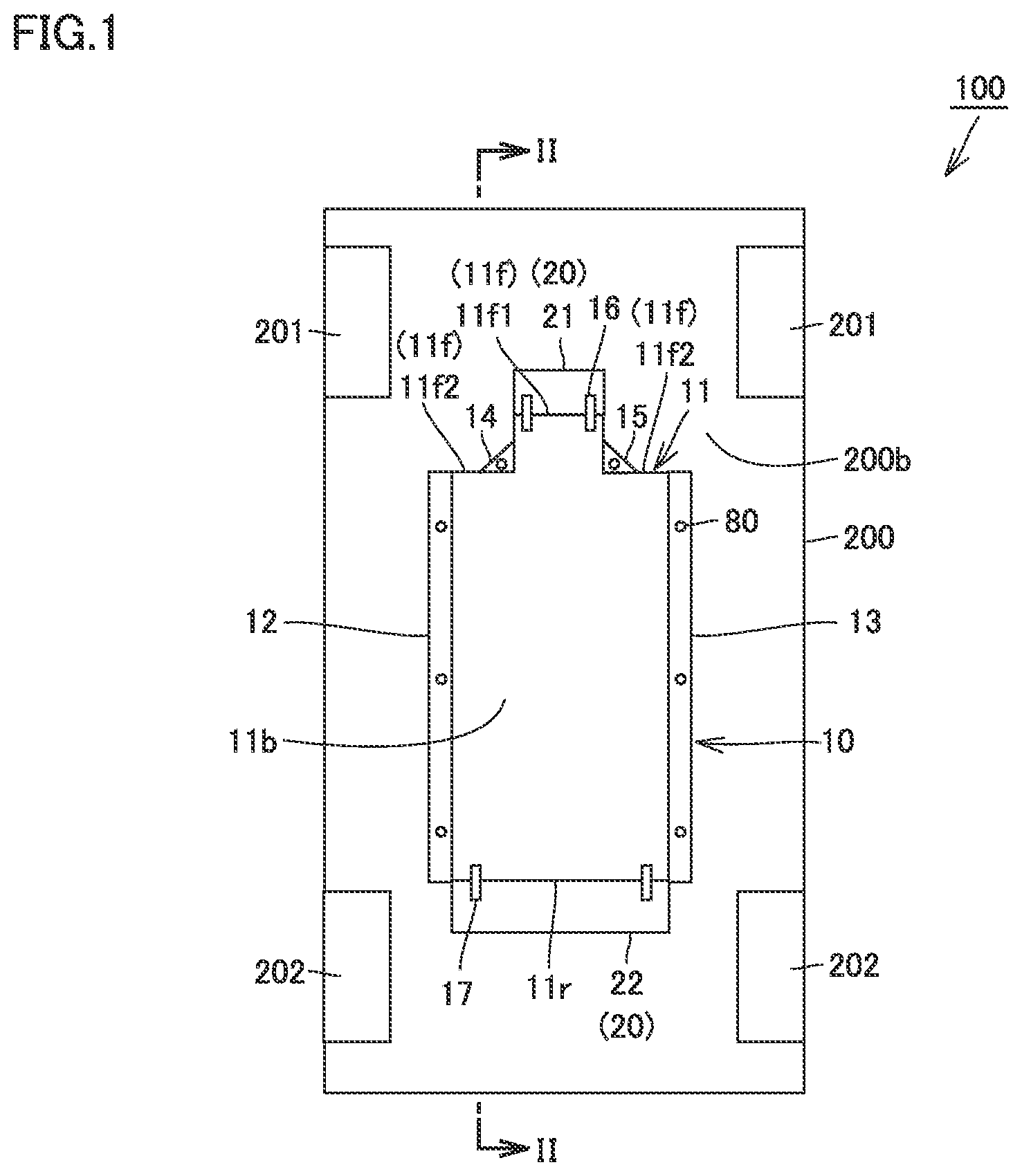 Patent US12496889 Figure 1 – Vehicle