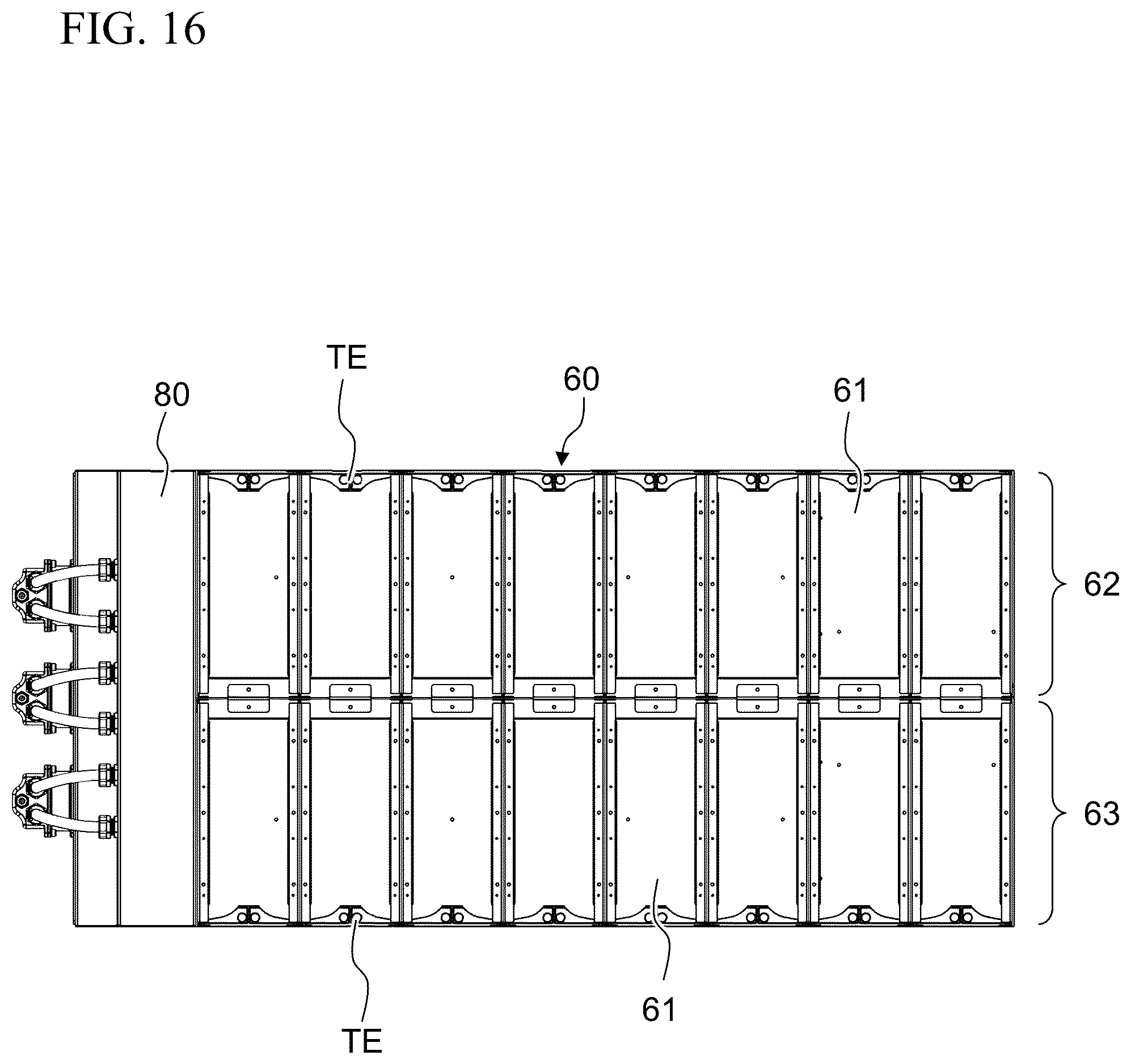 Patent US12496890 Figure 17 – Work vehicle with horizontally offset battery housings