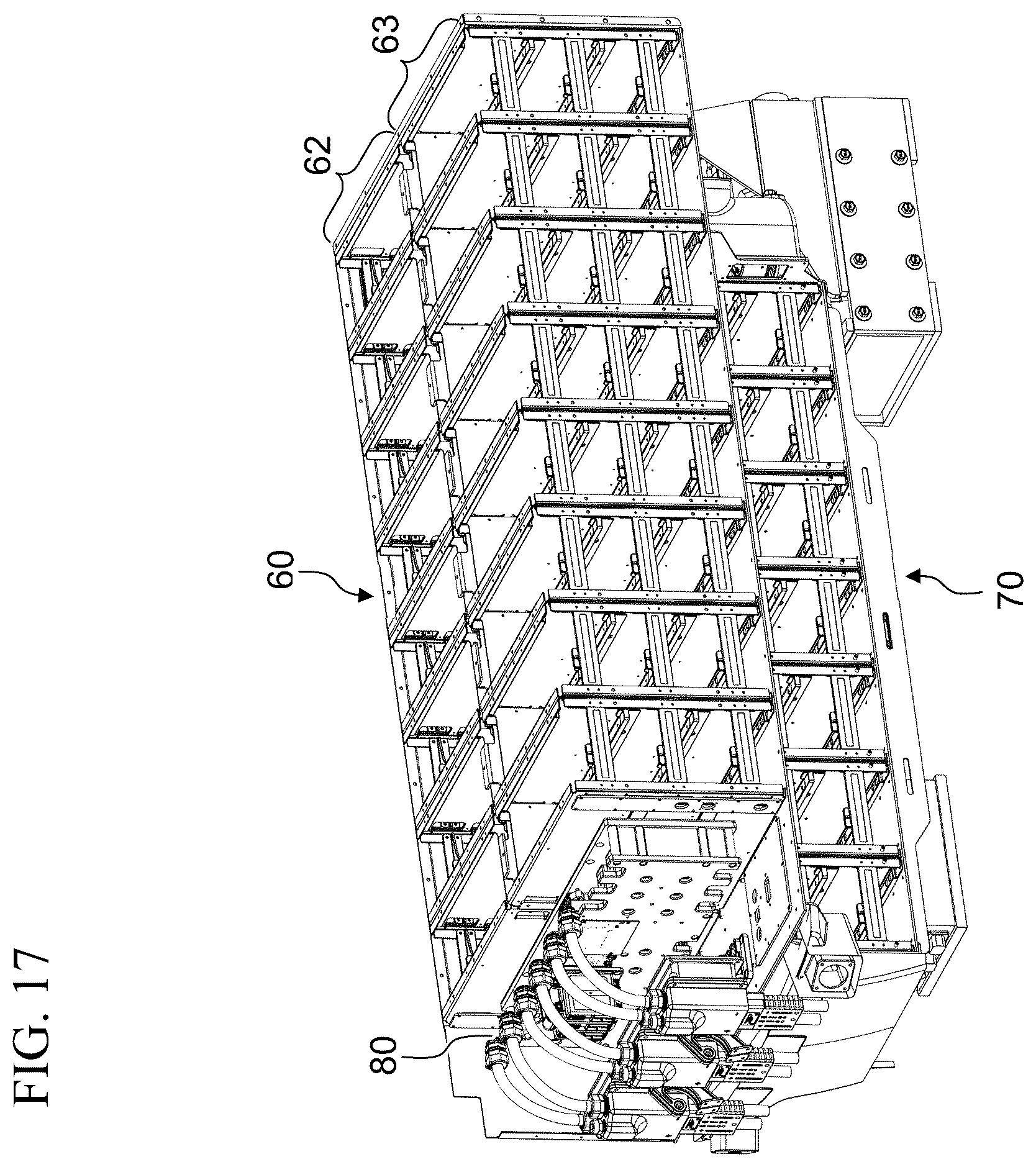 Patent US12496890 Figure 18 – Work vehicle with horizontally offset battery housings