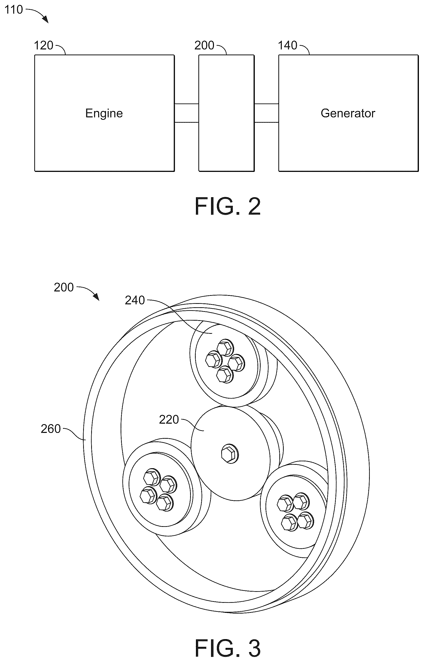 Patent US12496893 Figure 2 – Coupling arrangement for a generator set