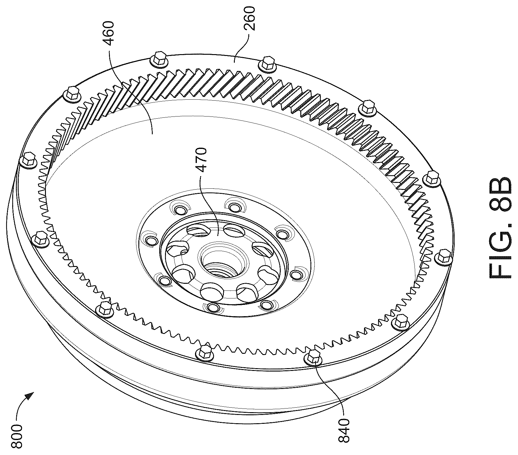 Patent US12496893 Figure 8 – Coupling arrangement for a generator set