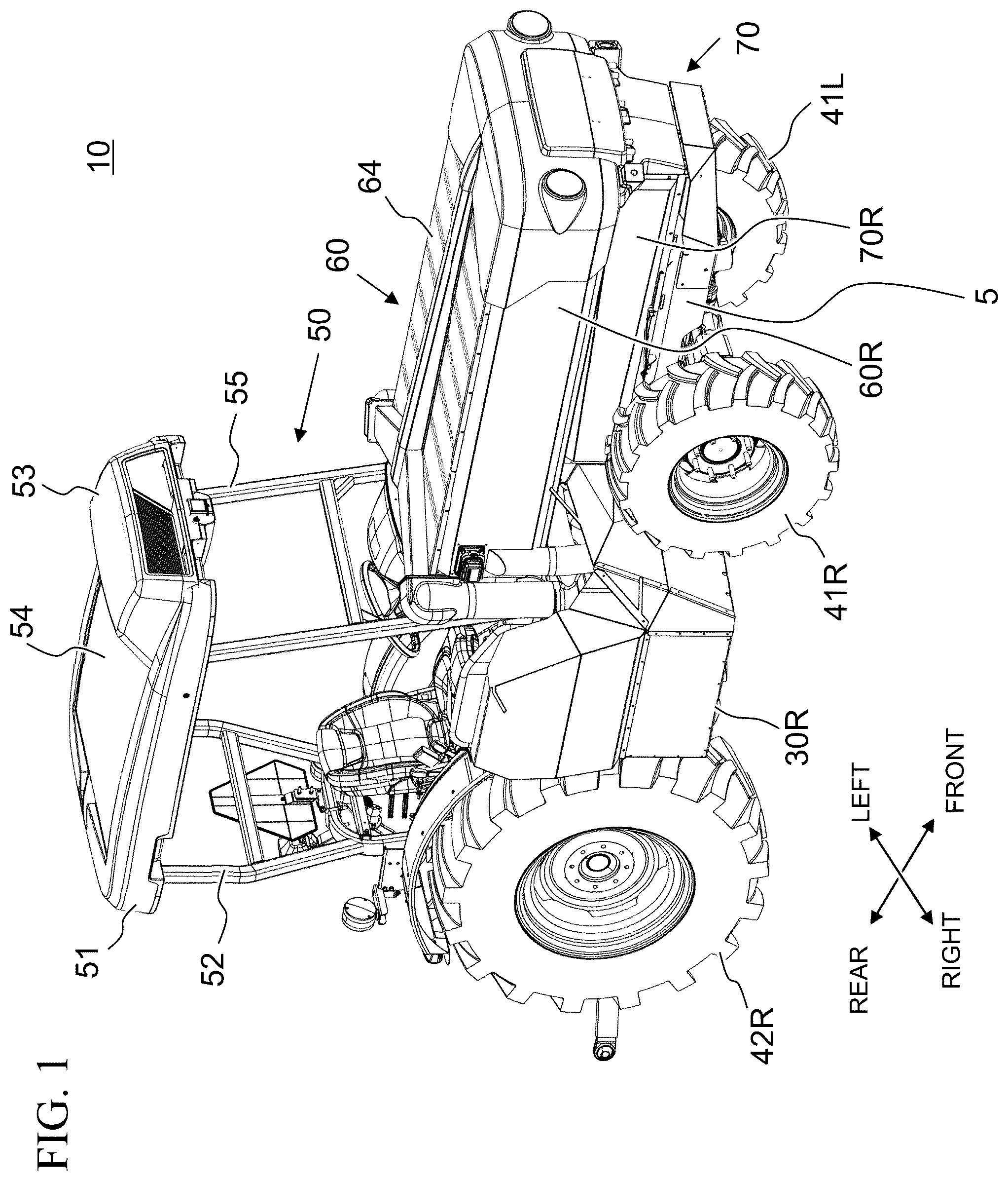Patent US12496895 Figure 1 – Liquid cooling system for an electric vehicle