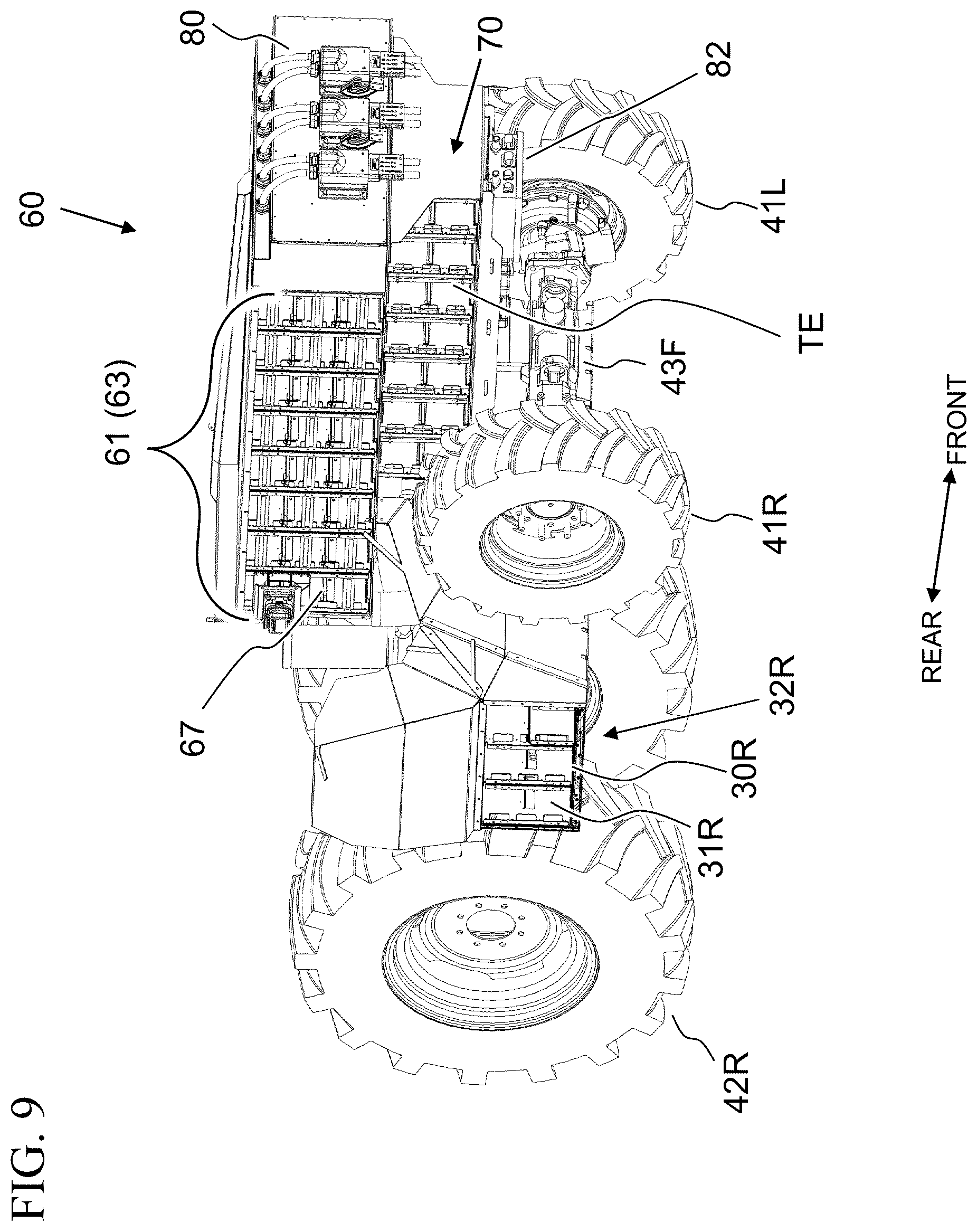 Patent US12496895 Figure 9 – Liquid cooling system for an electric vehicle