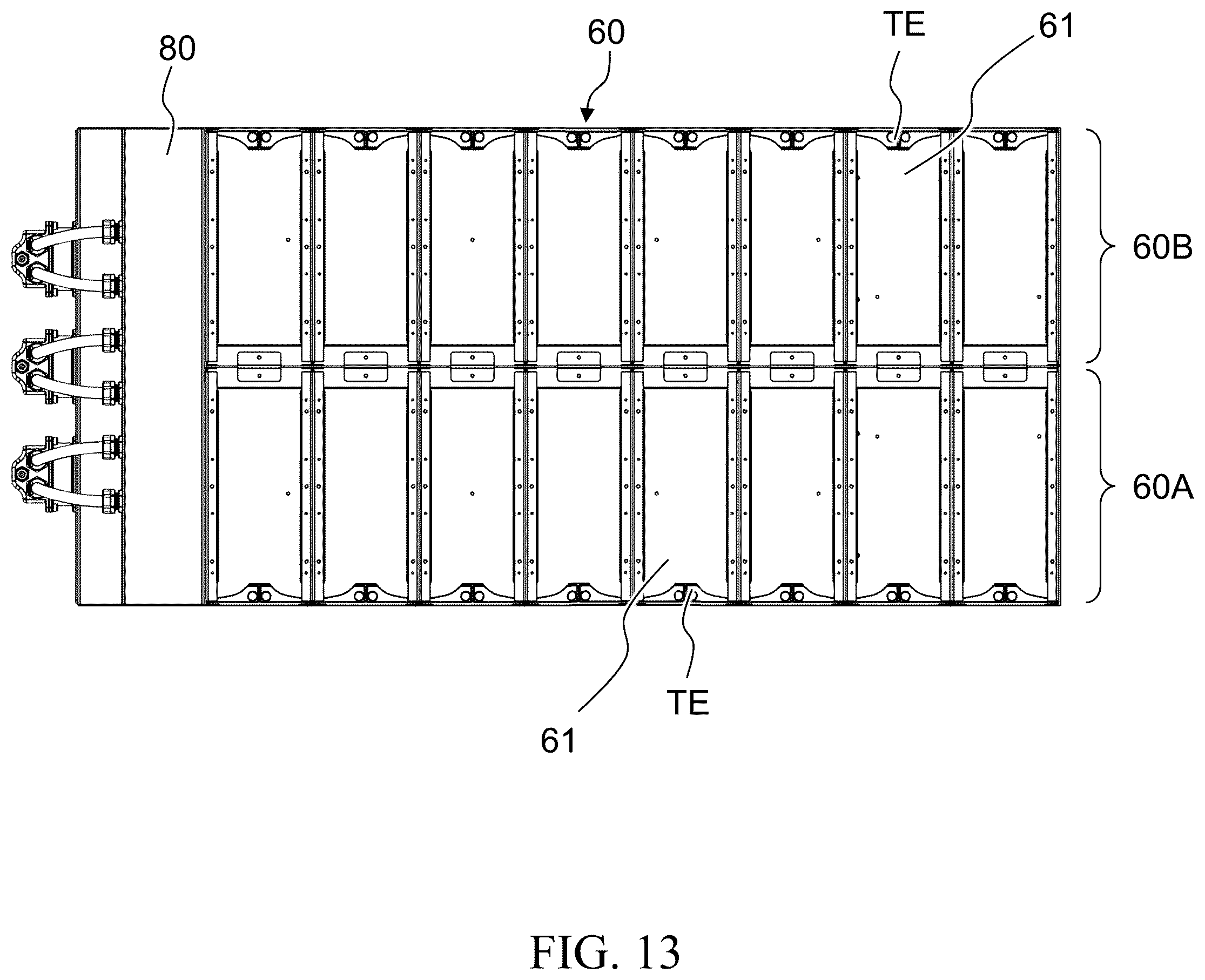 Patent US12496895 Figure 13 – Liquid cooling system for an electric vehicle