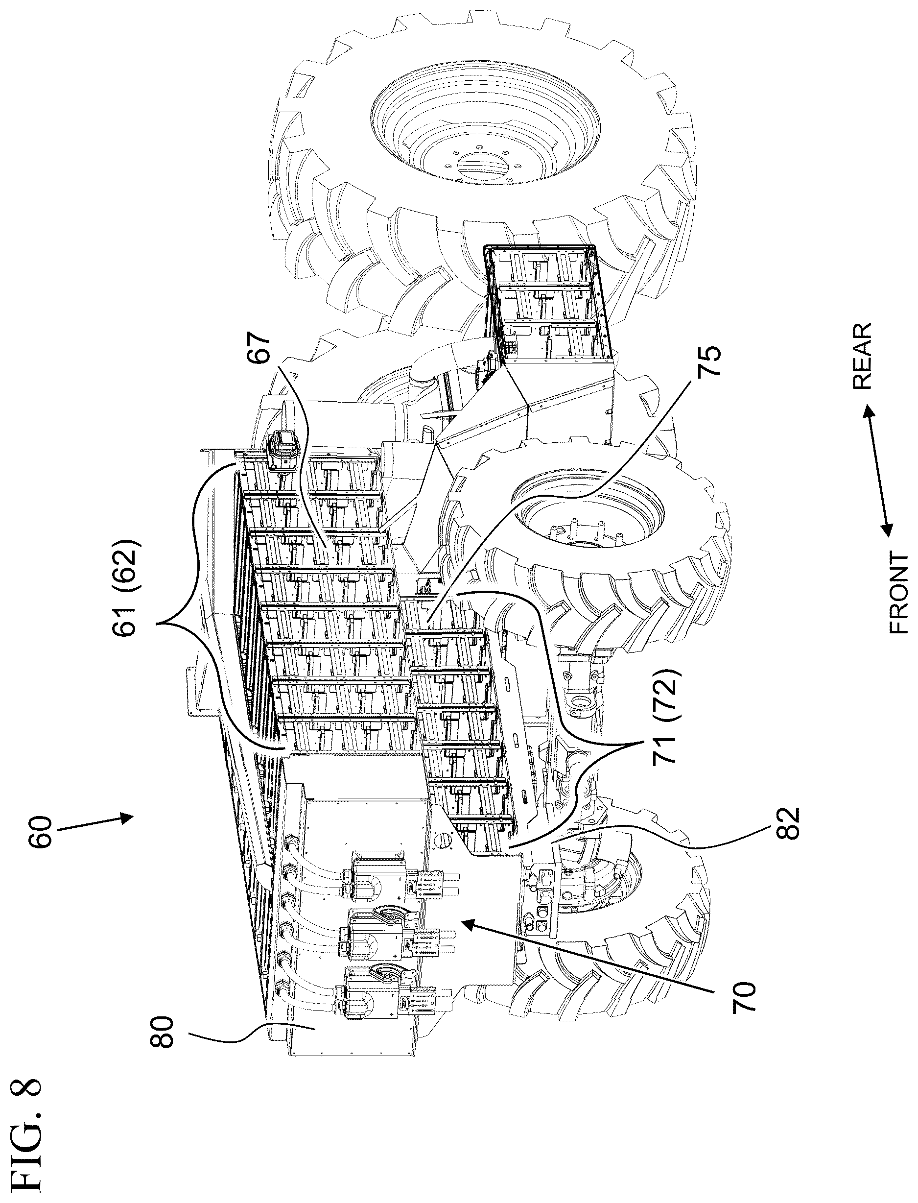 Patent US12496896 Figure 8 – Liquid cooling system for an electric vehicle