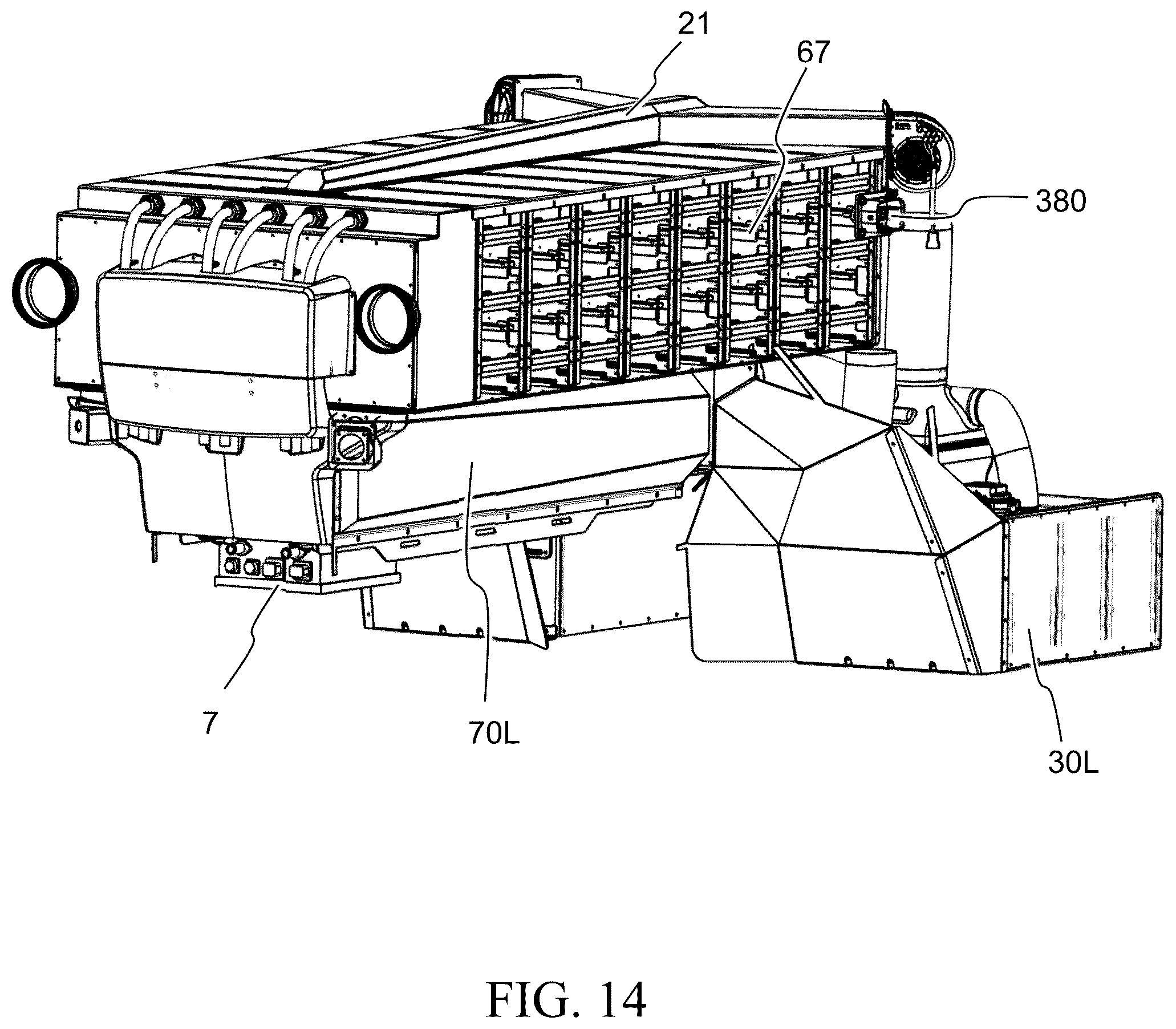Patent US12496896 Figure 14 – Liquid cooling system for an electric vehicle