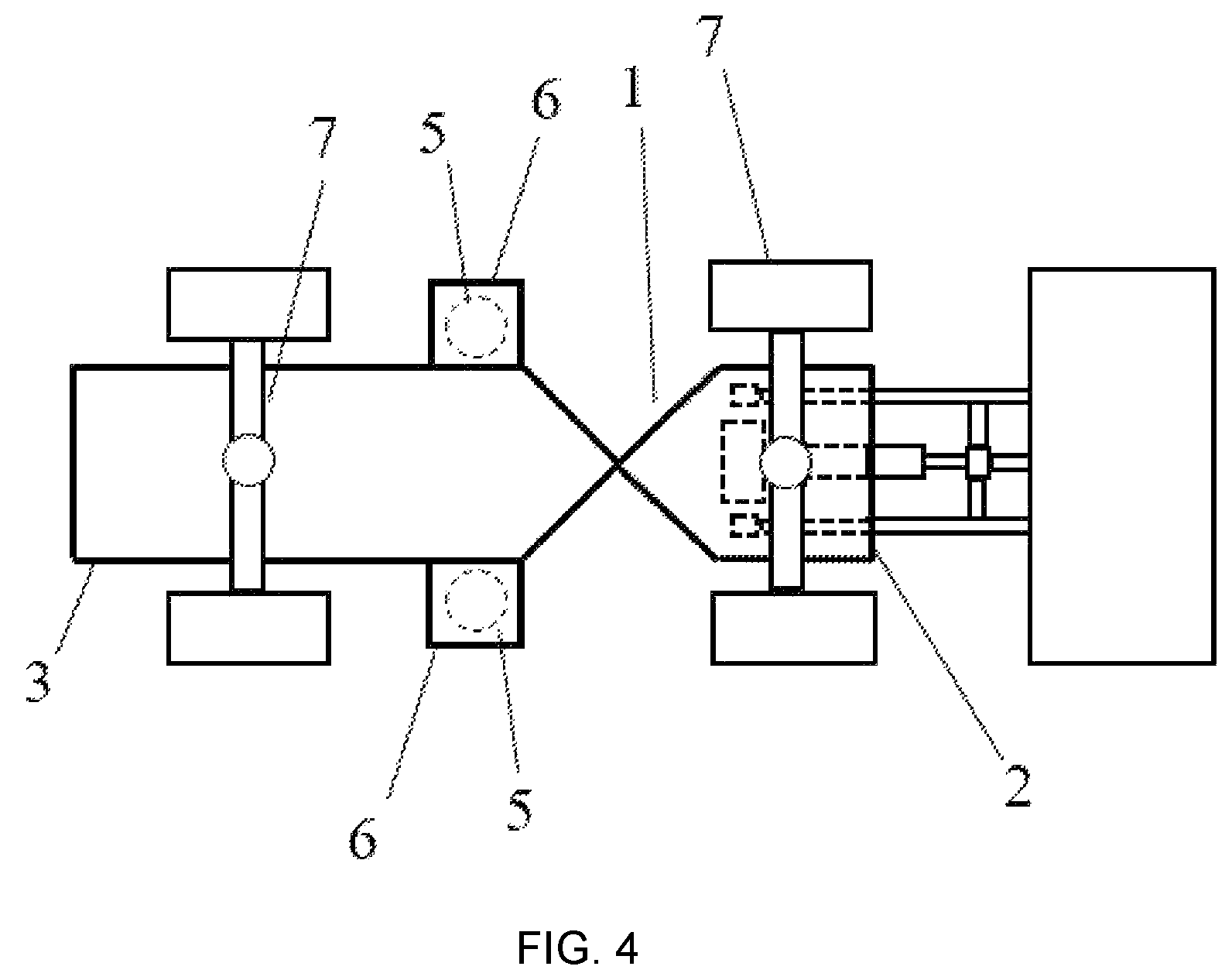 Patent US12496899 Figure 4 – Work machine