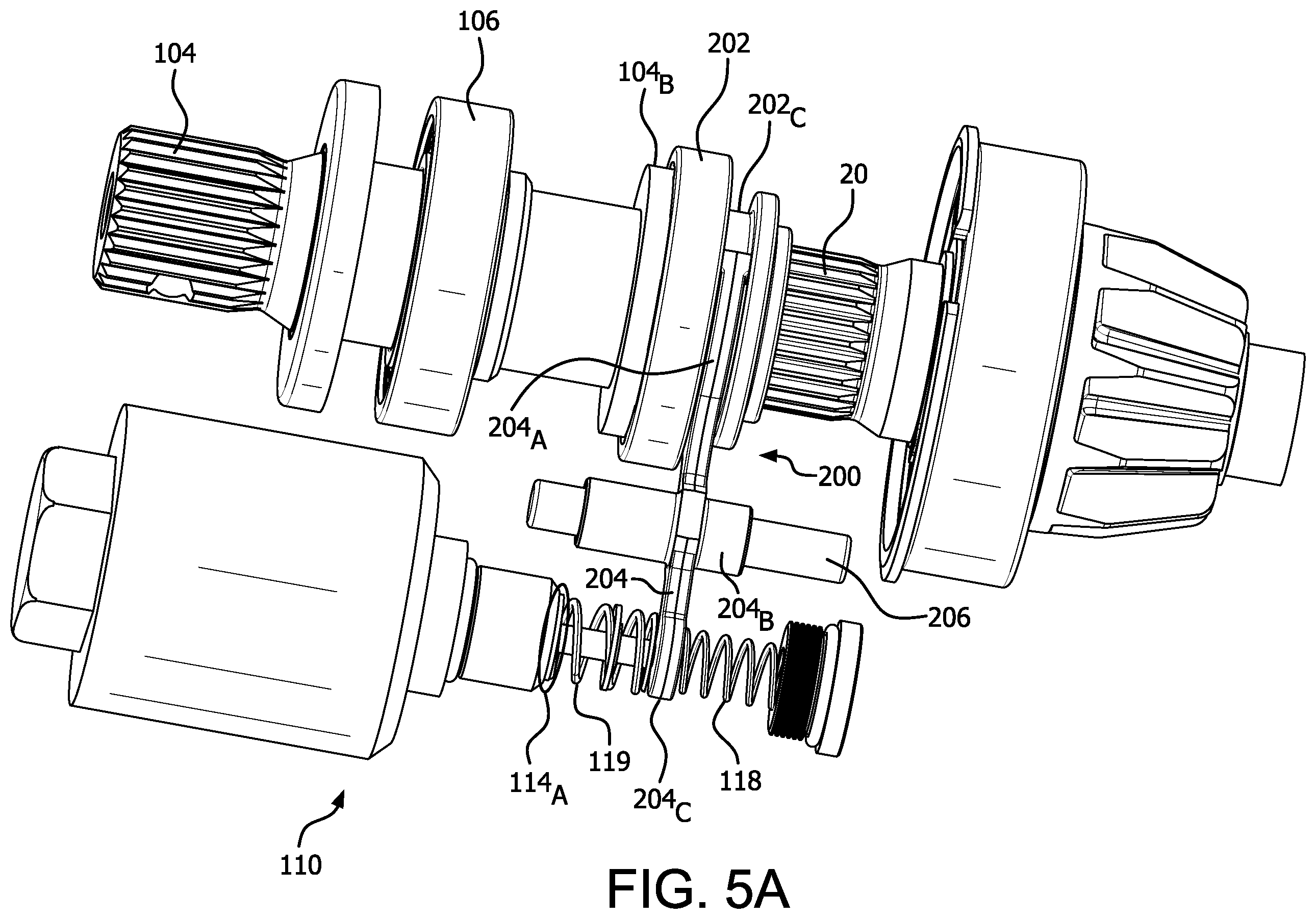 Patent US12496902 Figure 5 – Positive drive differential with pinion disconnect