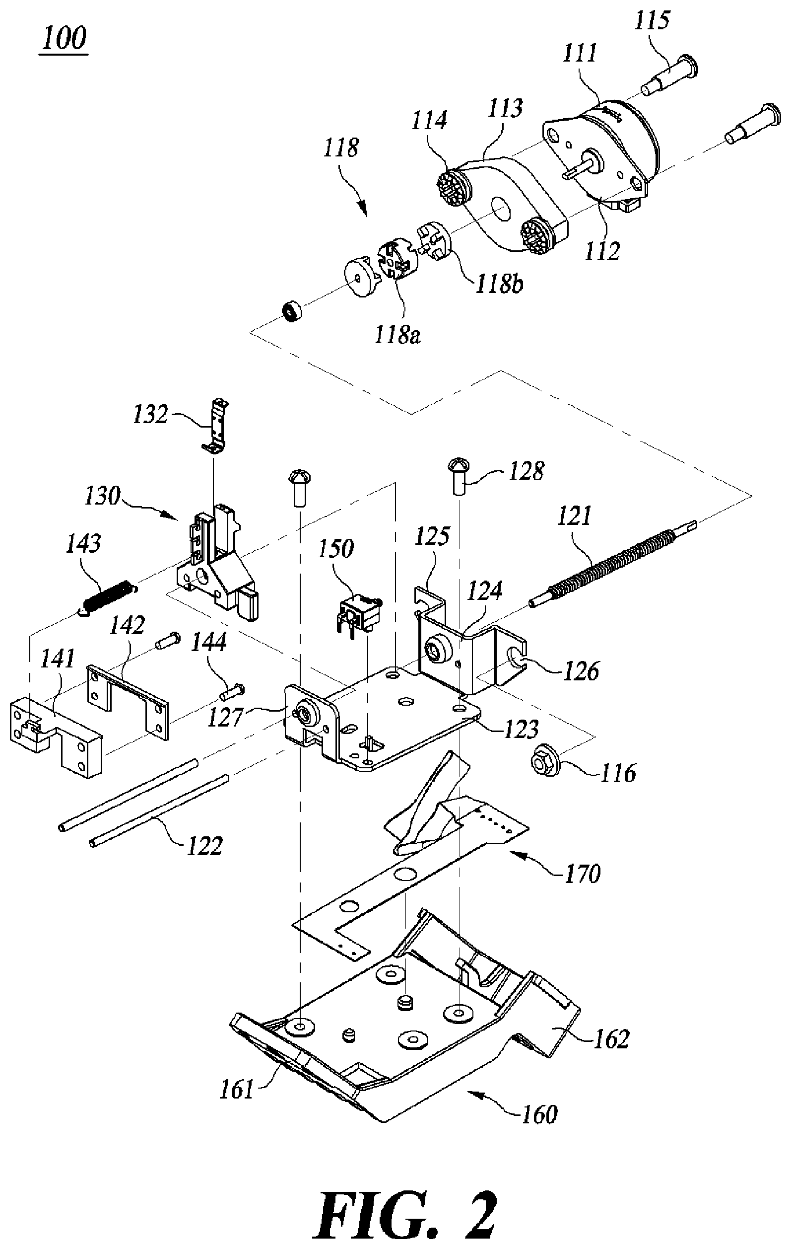 Patent US12496906 Figure 2 – Vibration damping device for a head up display driving module