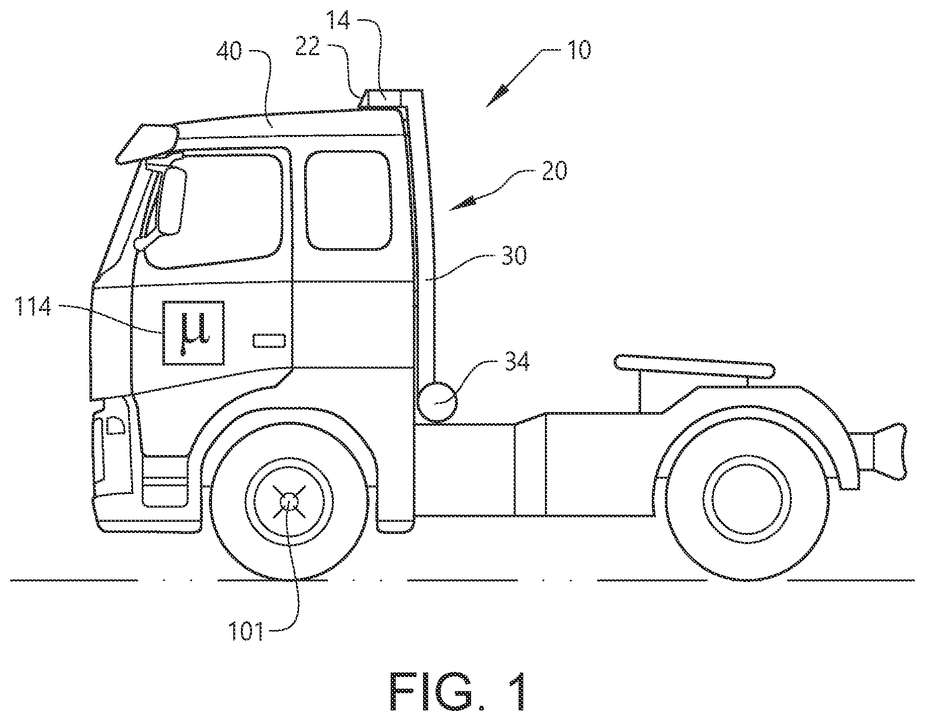 Patent US12496915 Figure 1 – Vehicle fuel cell system