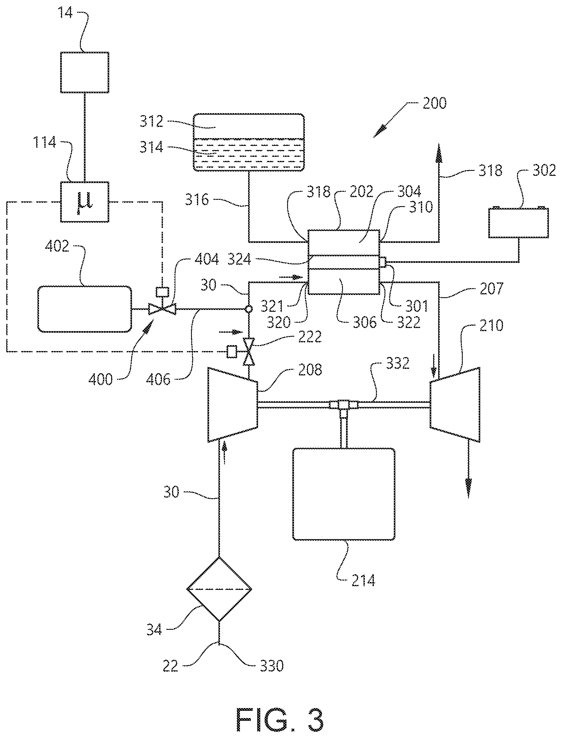 Patent US12496915 Figure 3 – Vehicle fuel cell system