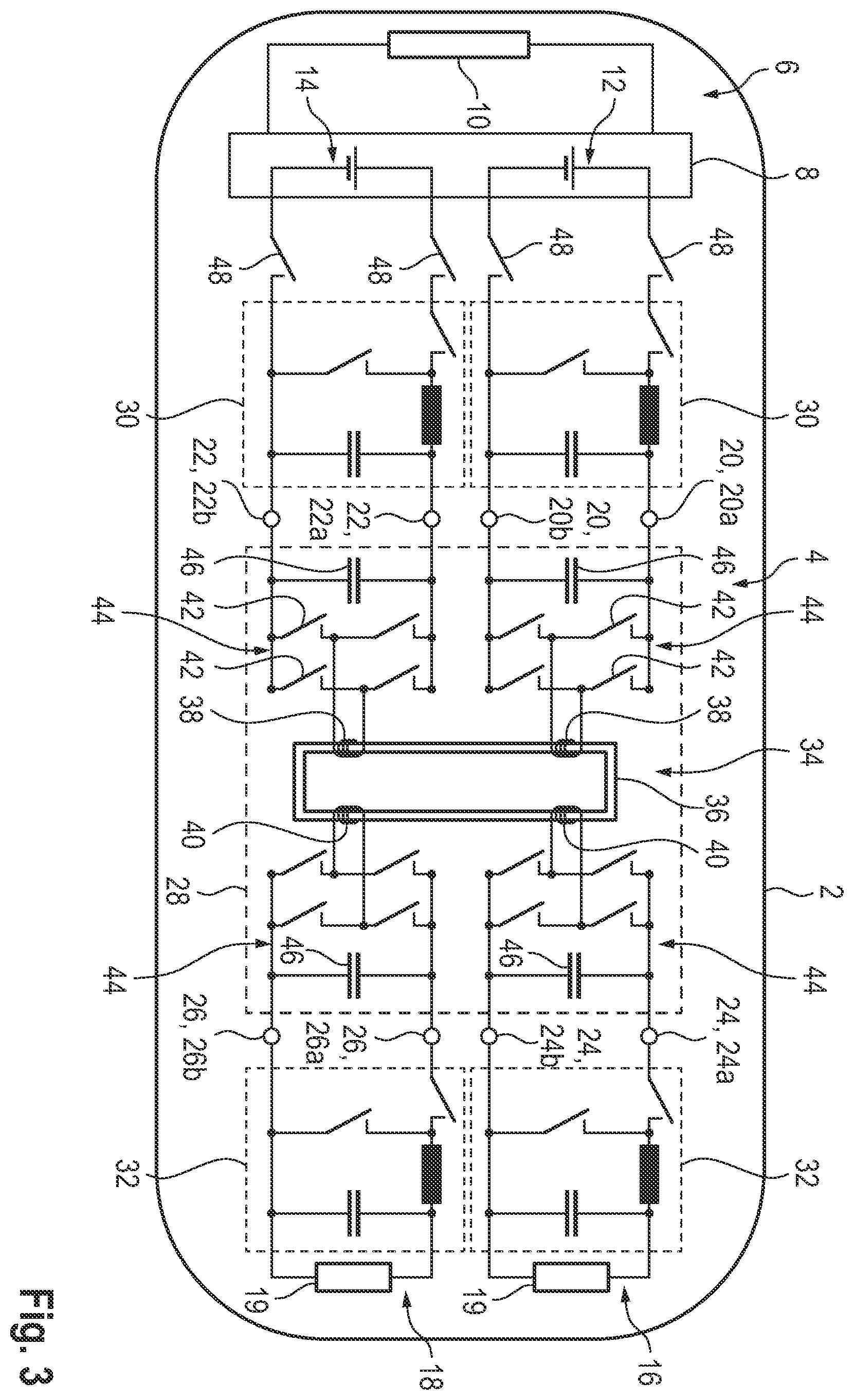 Patent US12496920 Figure 3 – Motor vehicle comprising a high-voltage on-board electrical system