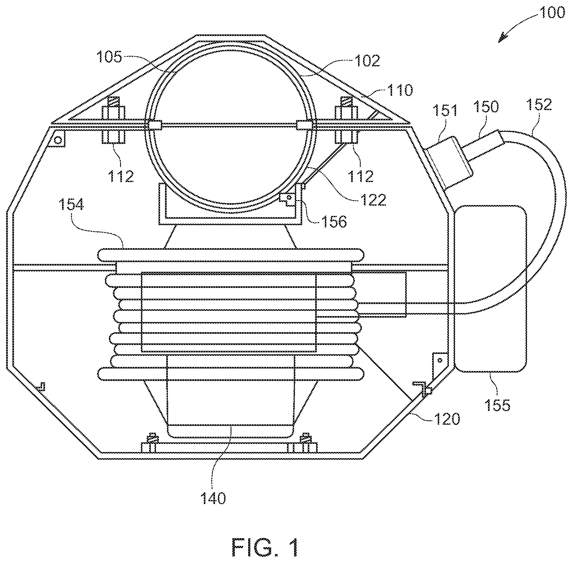 Patent US12496922 — Utility pole mounted charging station — Figure 1