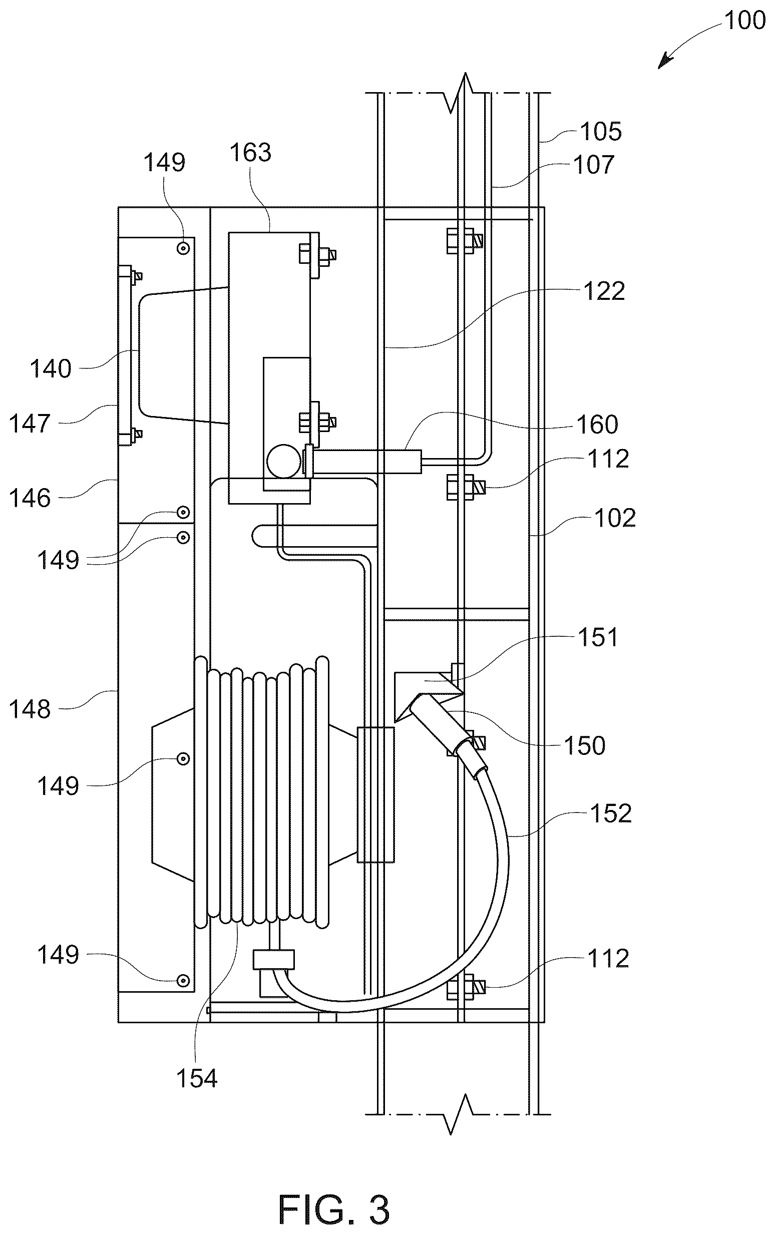 Patent US12496922 Figure 3 – Utility pole mounted charging station