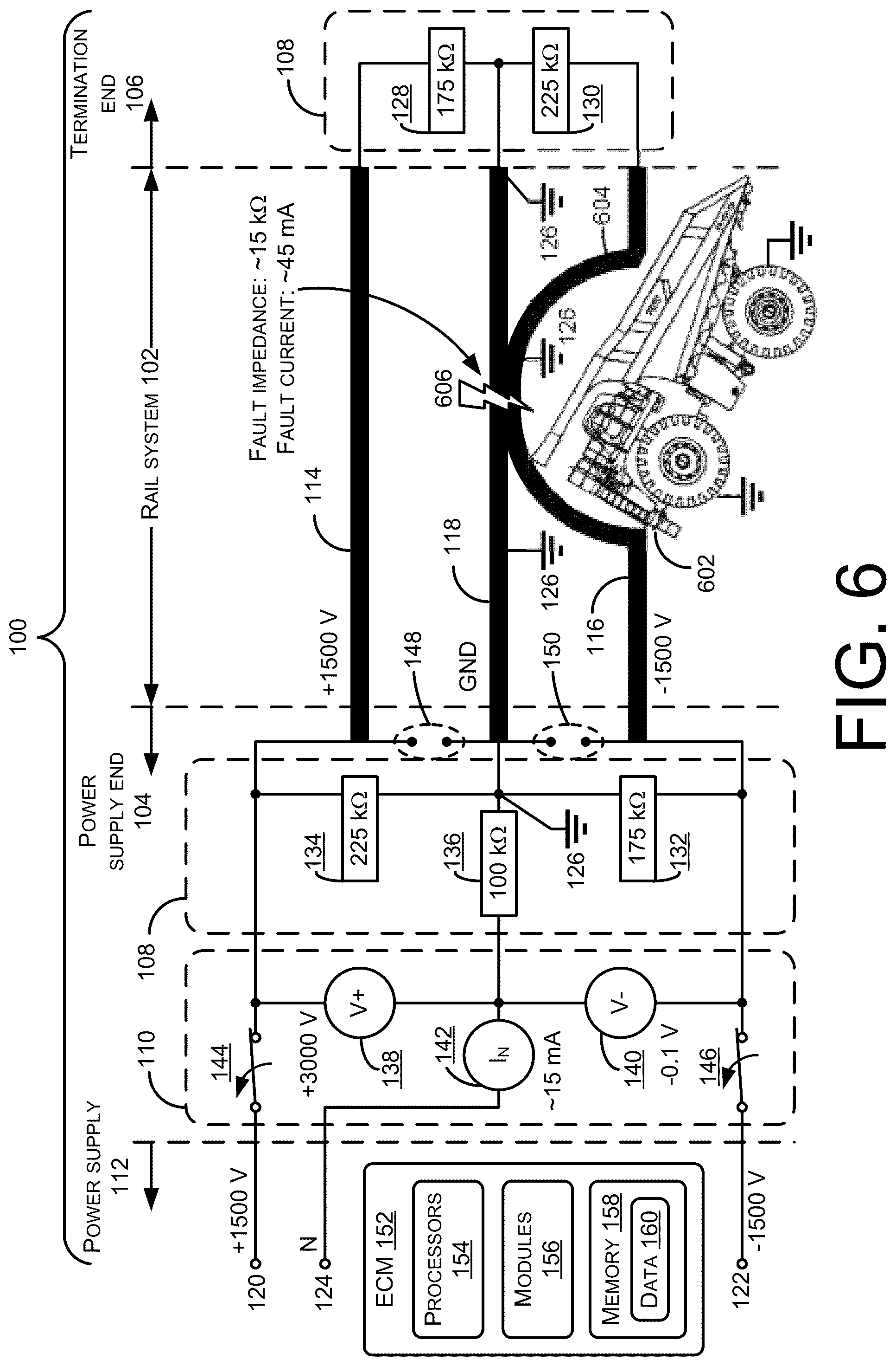 Patent US12496935 Figure 6 – Three-rail power supply system