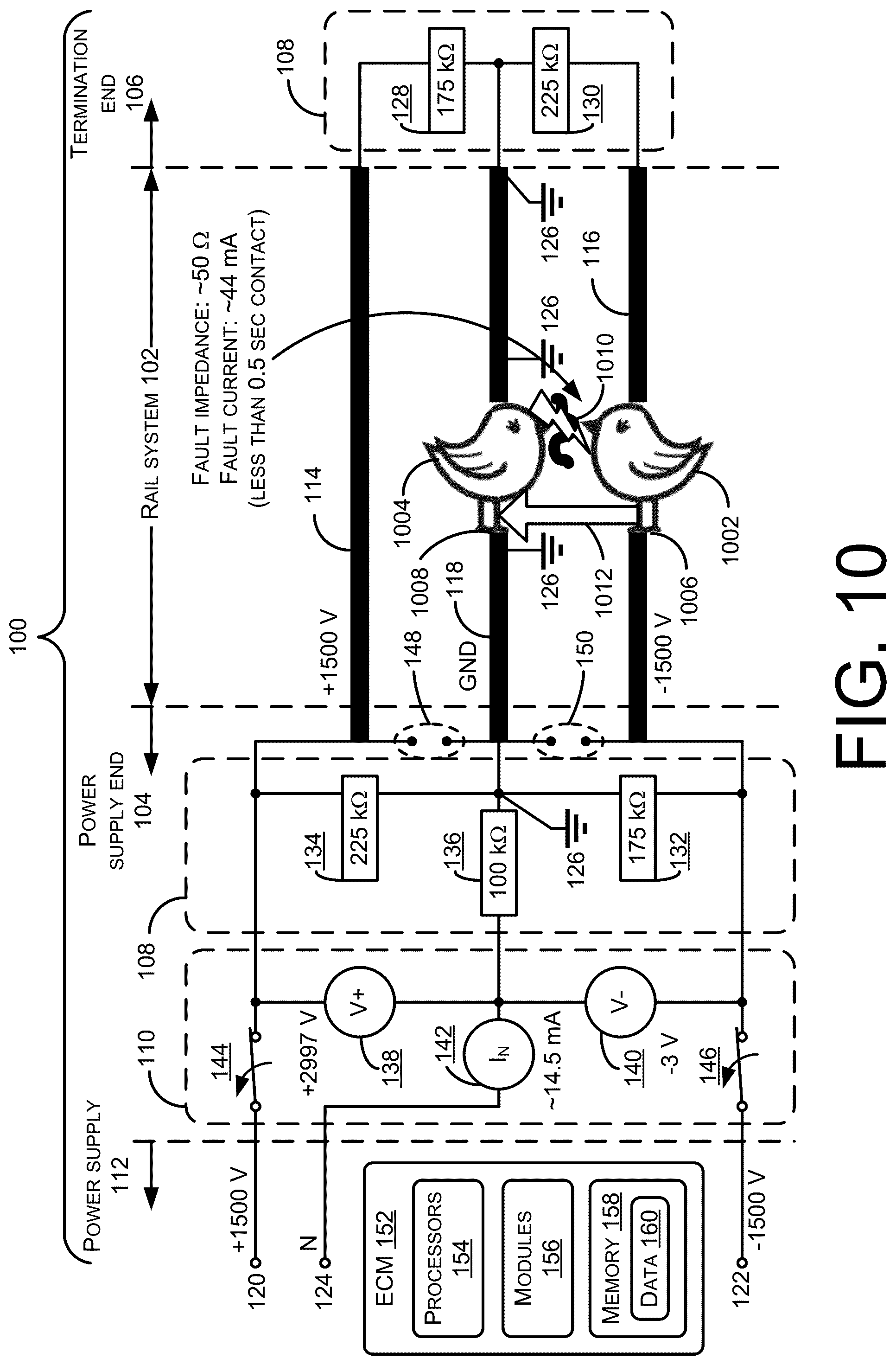 Patent US12496935 Figure 10 – Three-rail power supply system