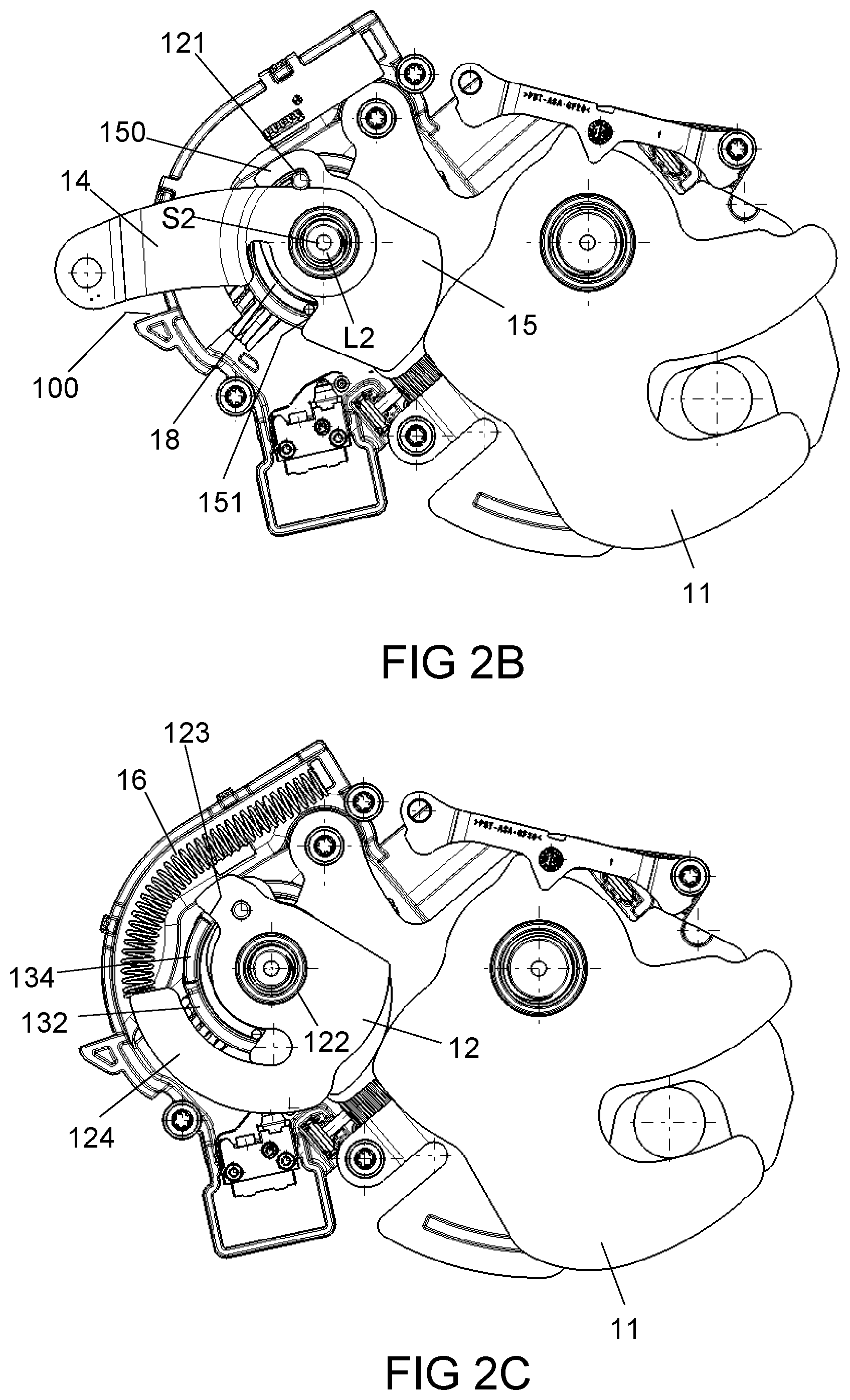 Patent US12496940 Figure 2 – Locking device with emergency release