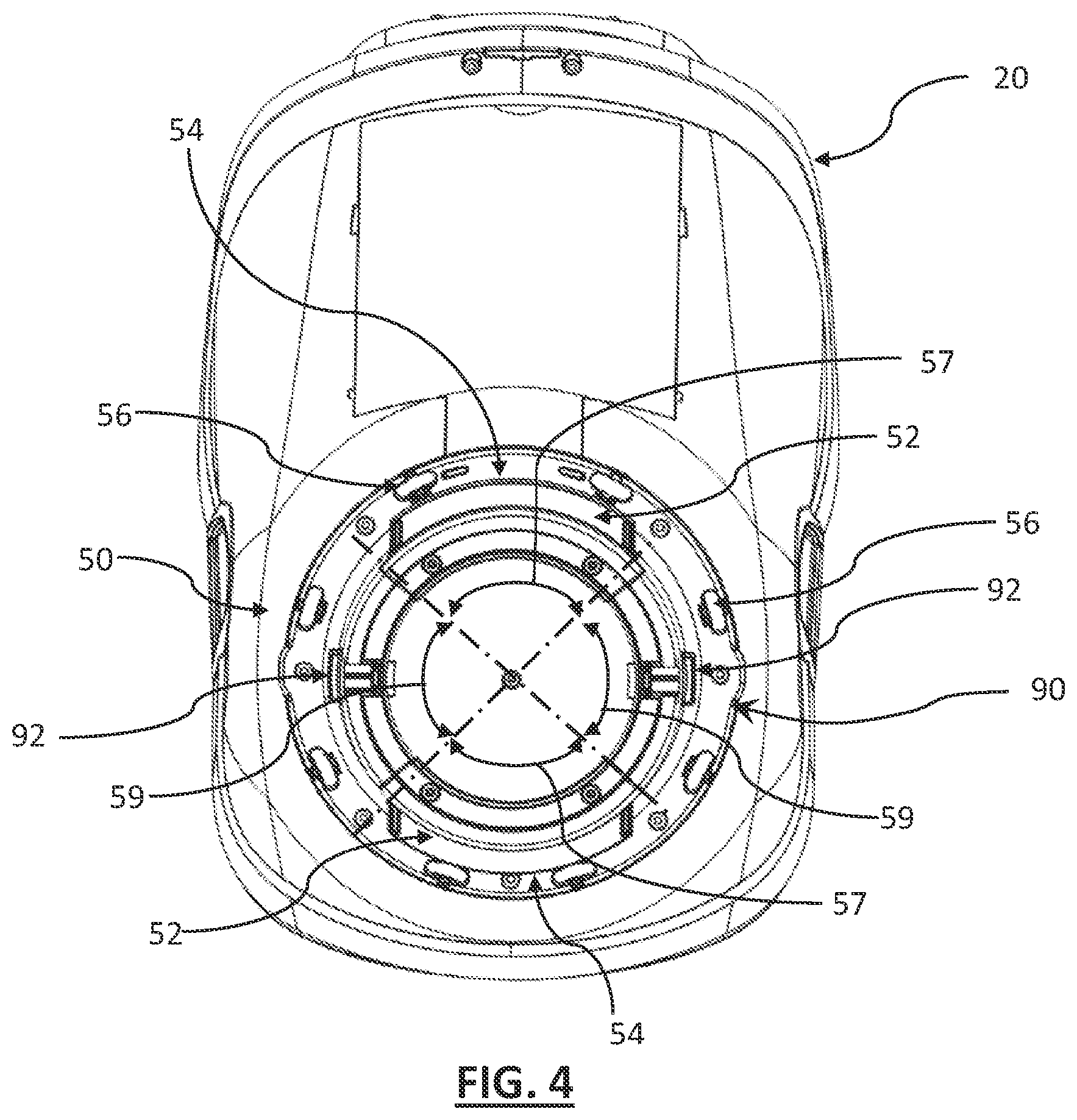Patent US12496941 Figure 4 – Keyed release of secondary locking mechanism