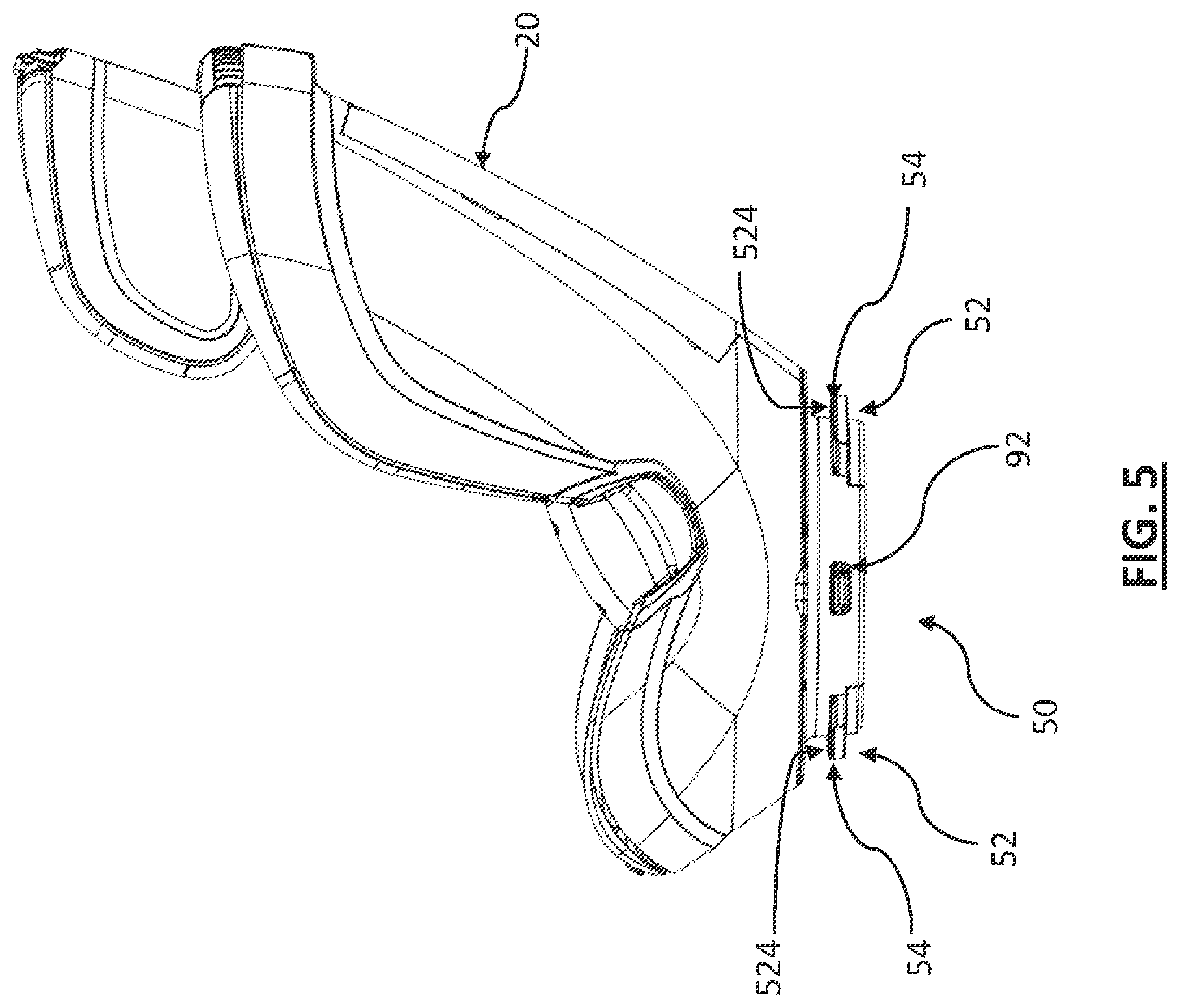 Patent US12496941 Figure 5 – Keyed release of secondary locking mechanism