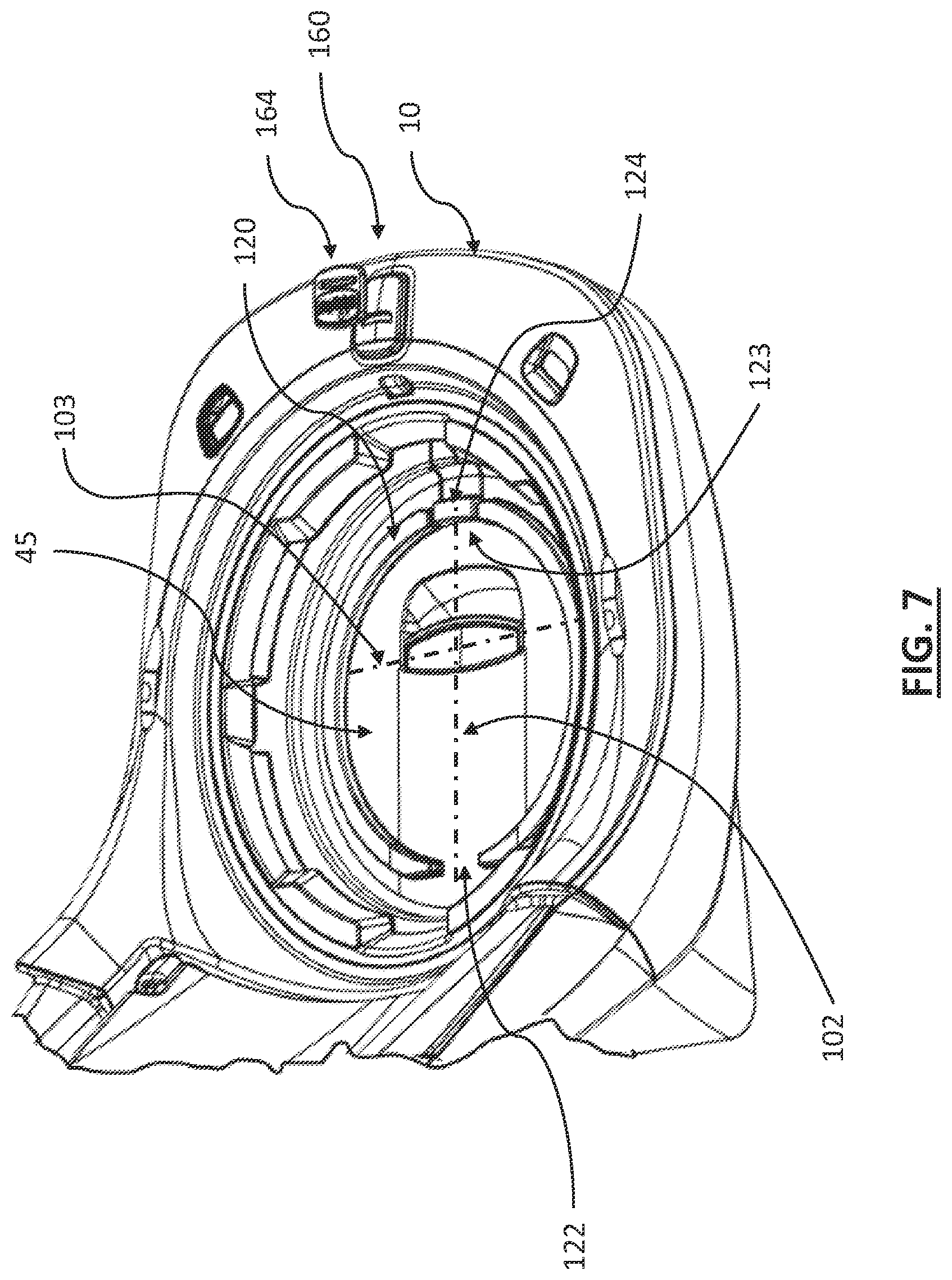 Patent US12496941 Figure 7 – Keyed release of secondary locking mechanism