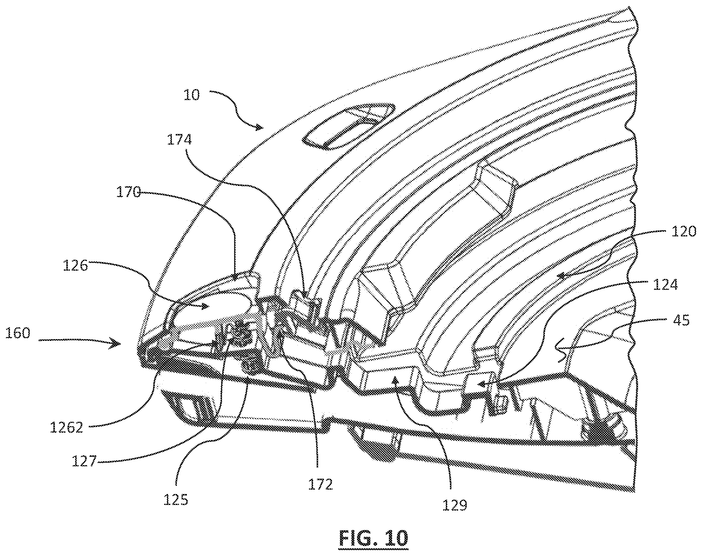 Patent US12496941 Figure 10 – Keyed release of secondary locking mechanism