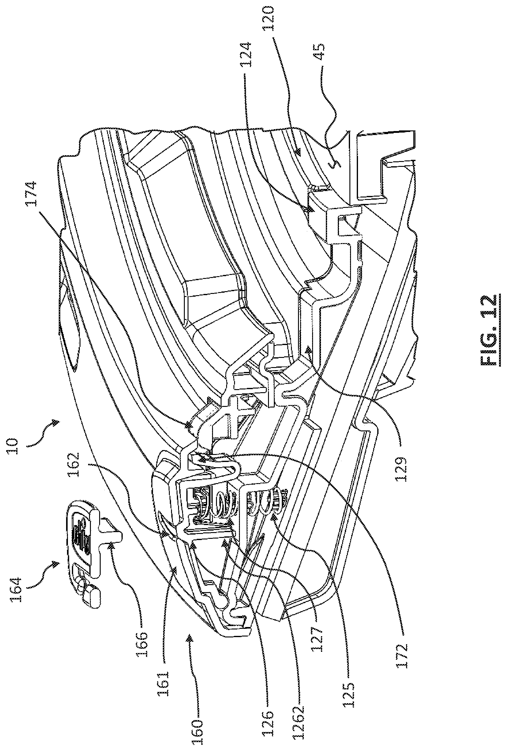 Patent US12496941 Figure 12 – Keyed release of secondary locking mechanism
