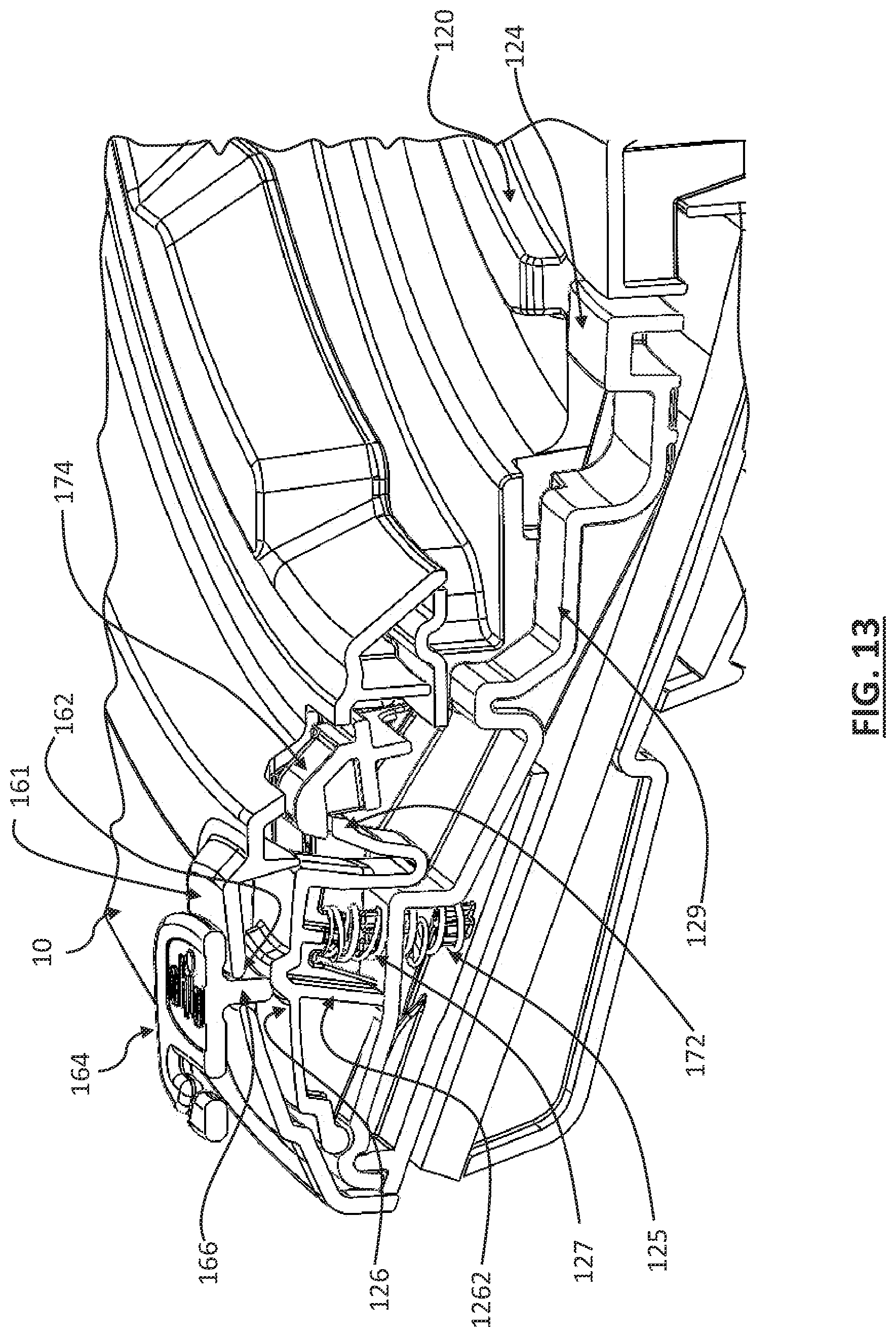 Patent US12496941 Figure 13 – Keyed release of secondary locking mechanism