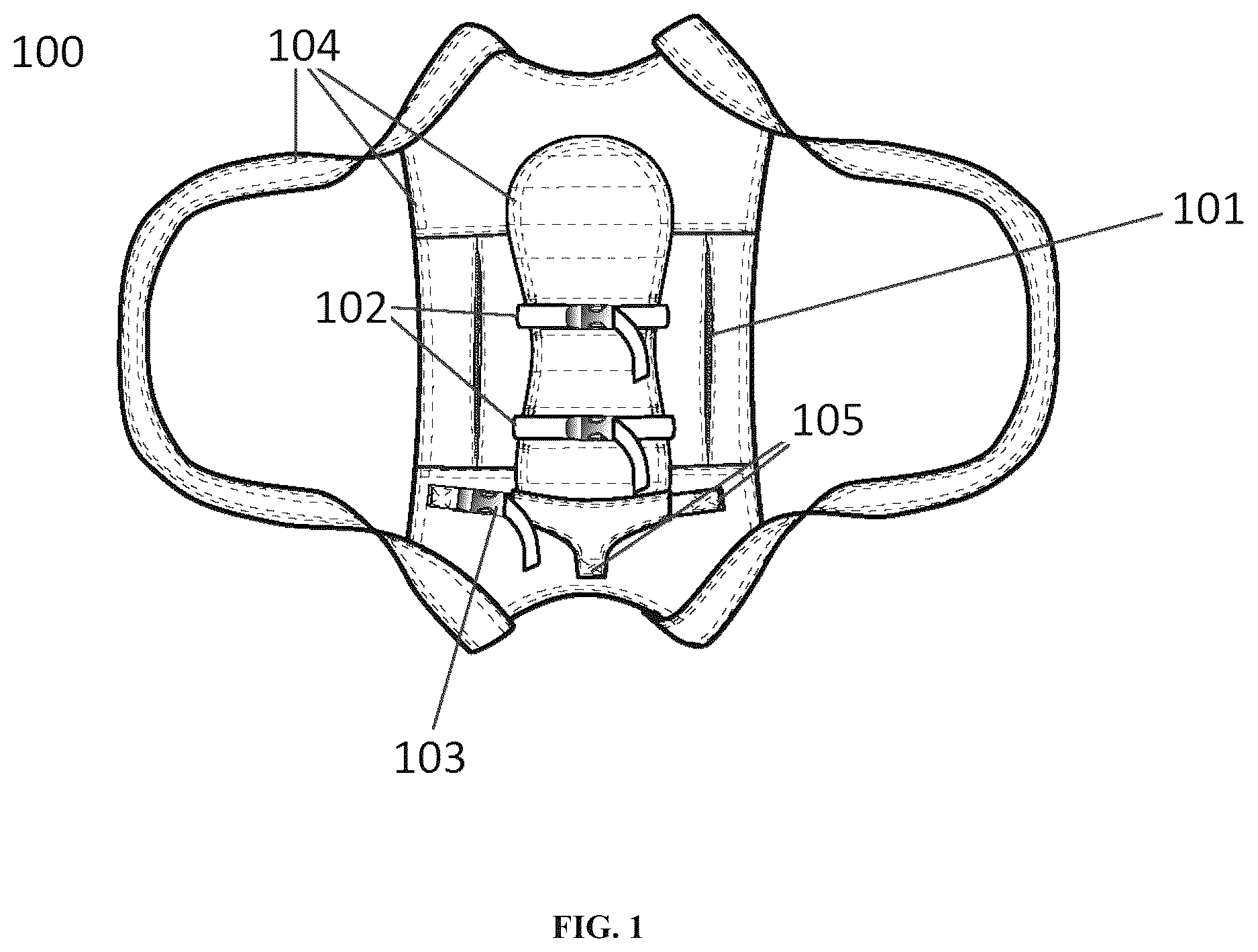 Patent US12496942 Figure 1 – Baby carrier