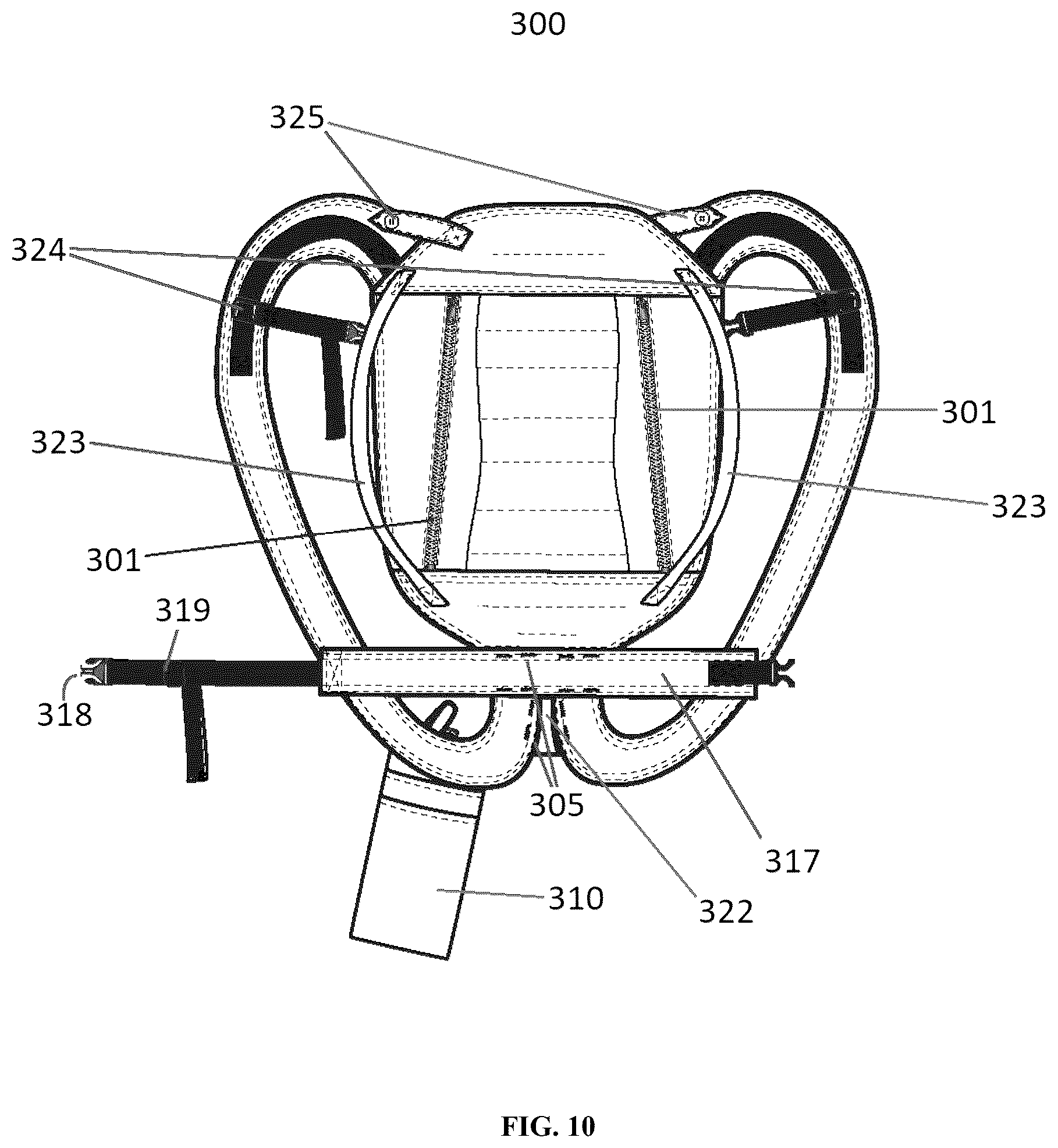 Patent US12496942 Figure 8 – Baby carrier