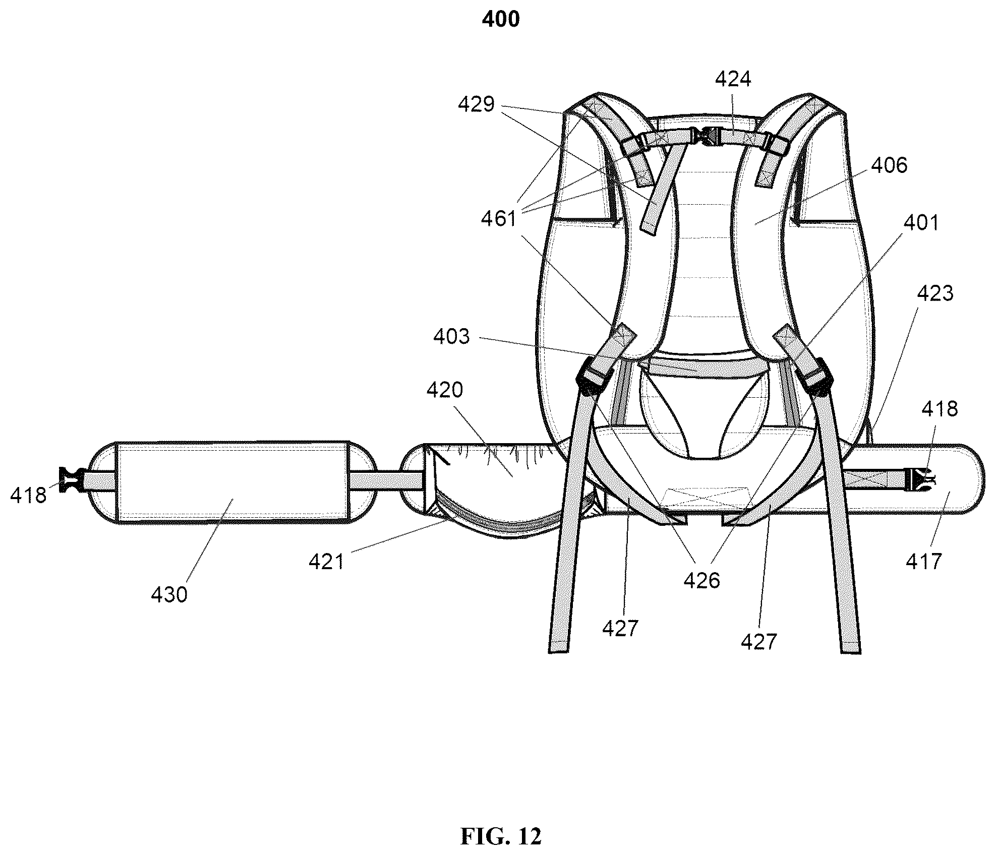 Patent US12496942 Figure 10 – Baby carrier
