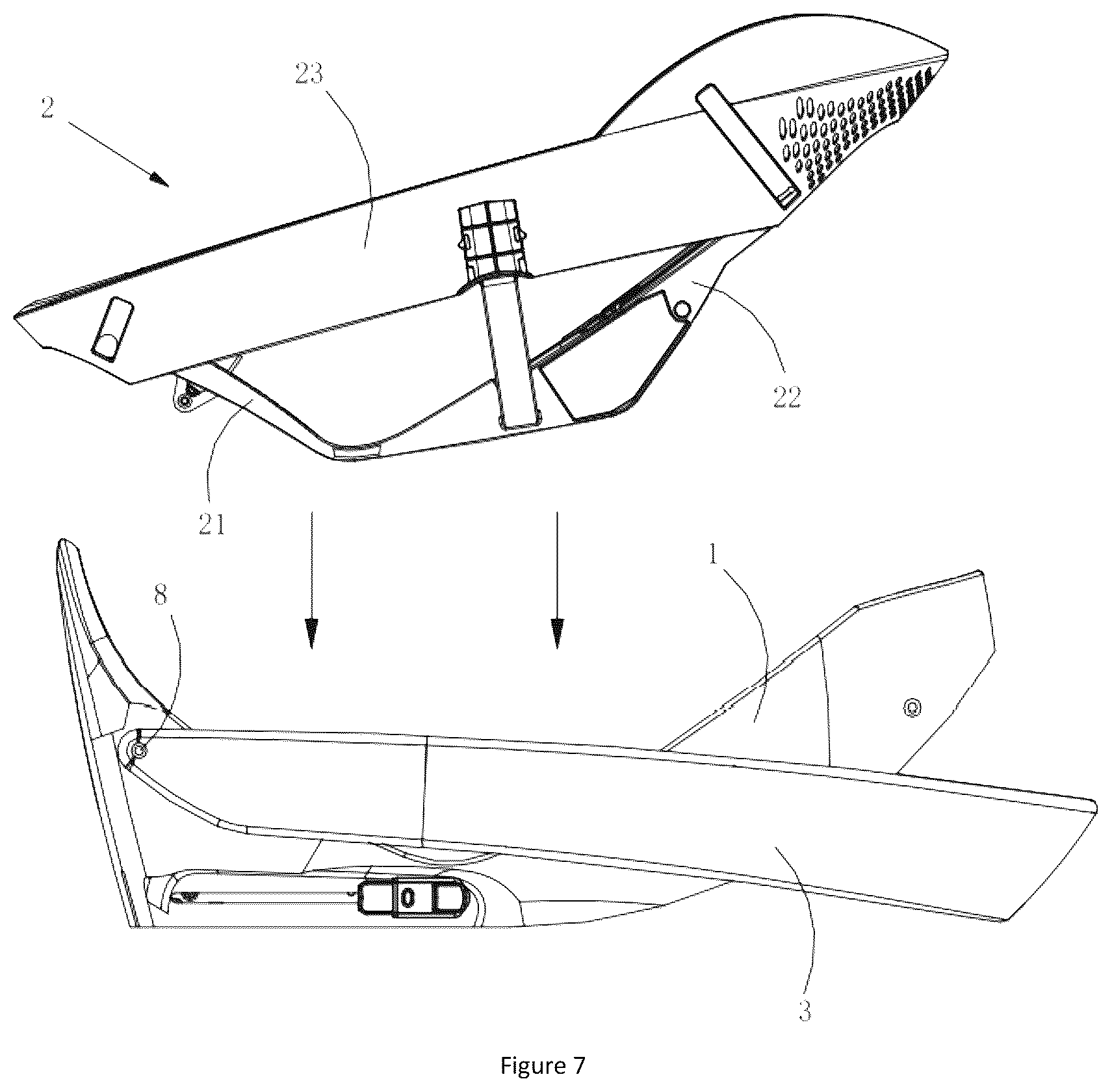 Patent US12496943 Figure 5 – Lifting basket child safety seat