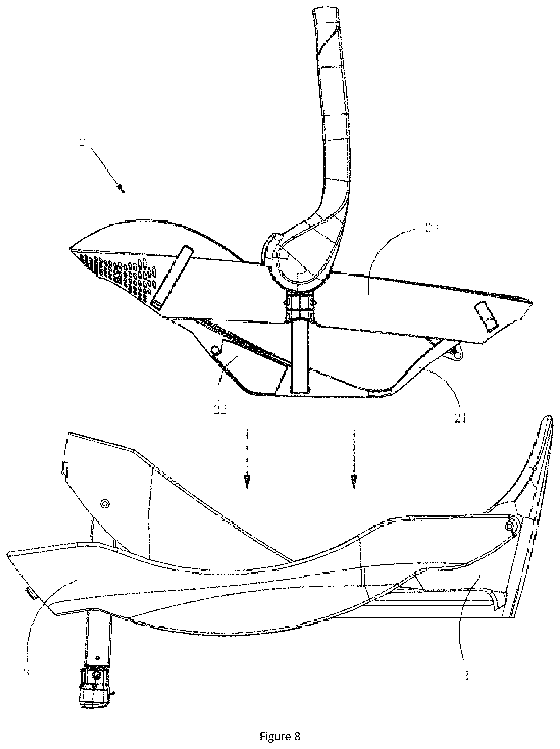 Patent US12496943 Figure 6 – Lifting basket child safety seat