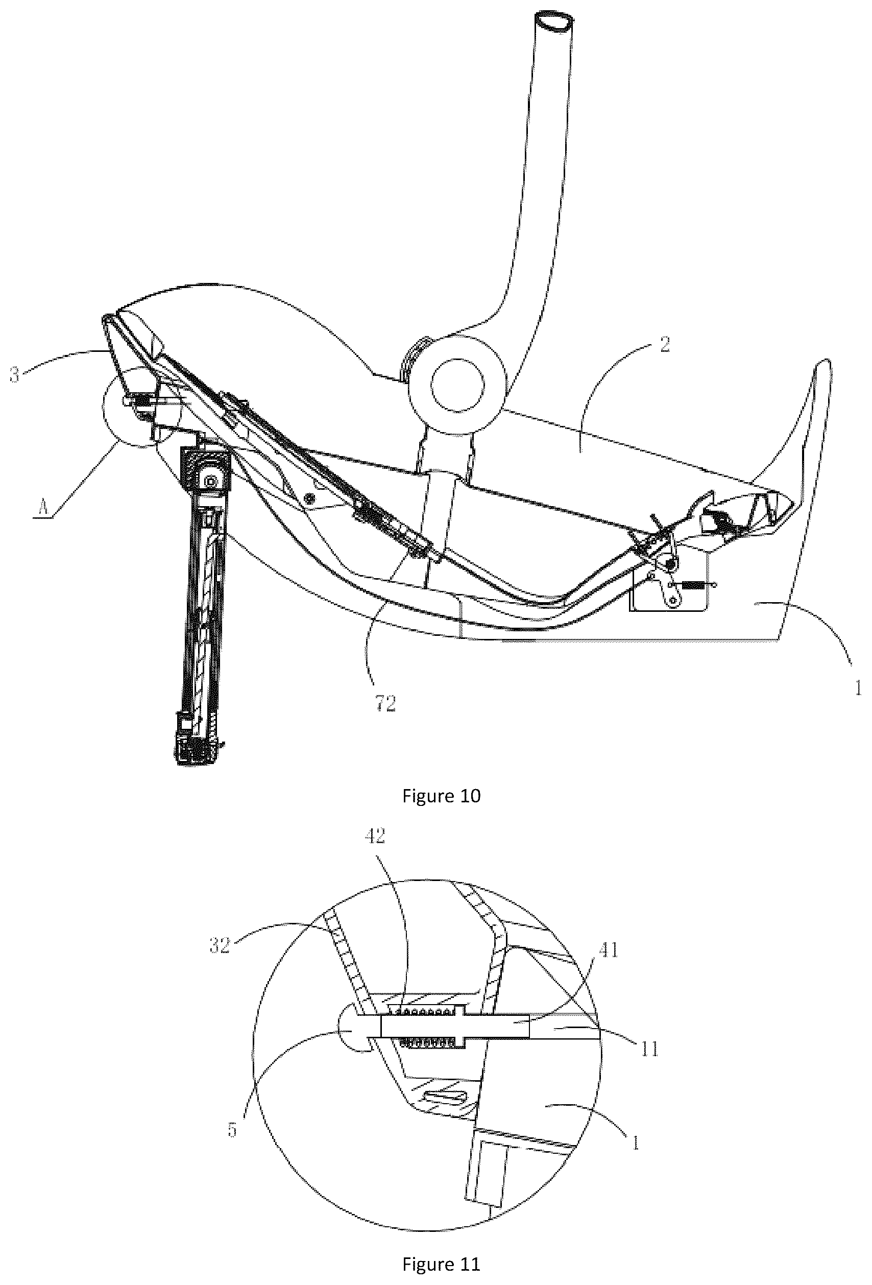 Patent US12496943 Figure 8 – Lifting basket child safety seat