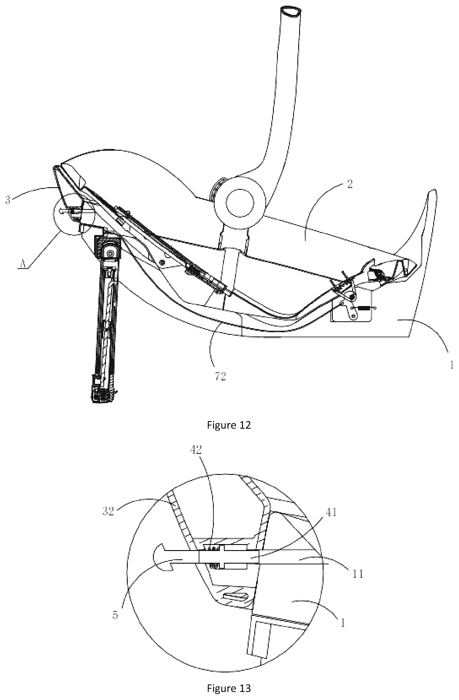 Patent US12496943 Figure 9 – Lifting basket child safety seat