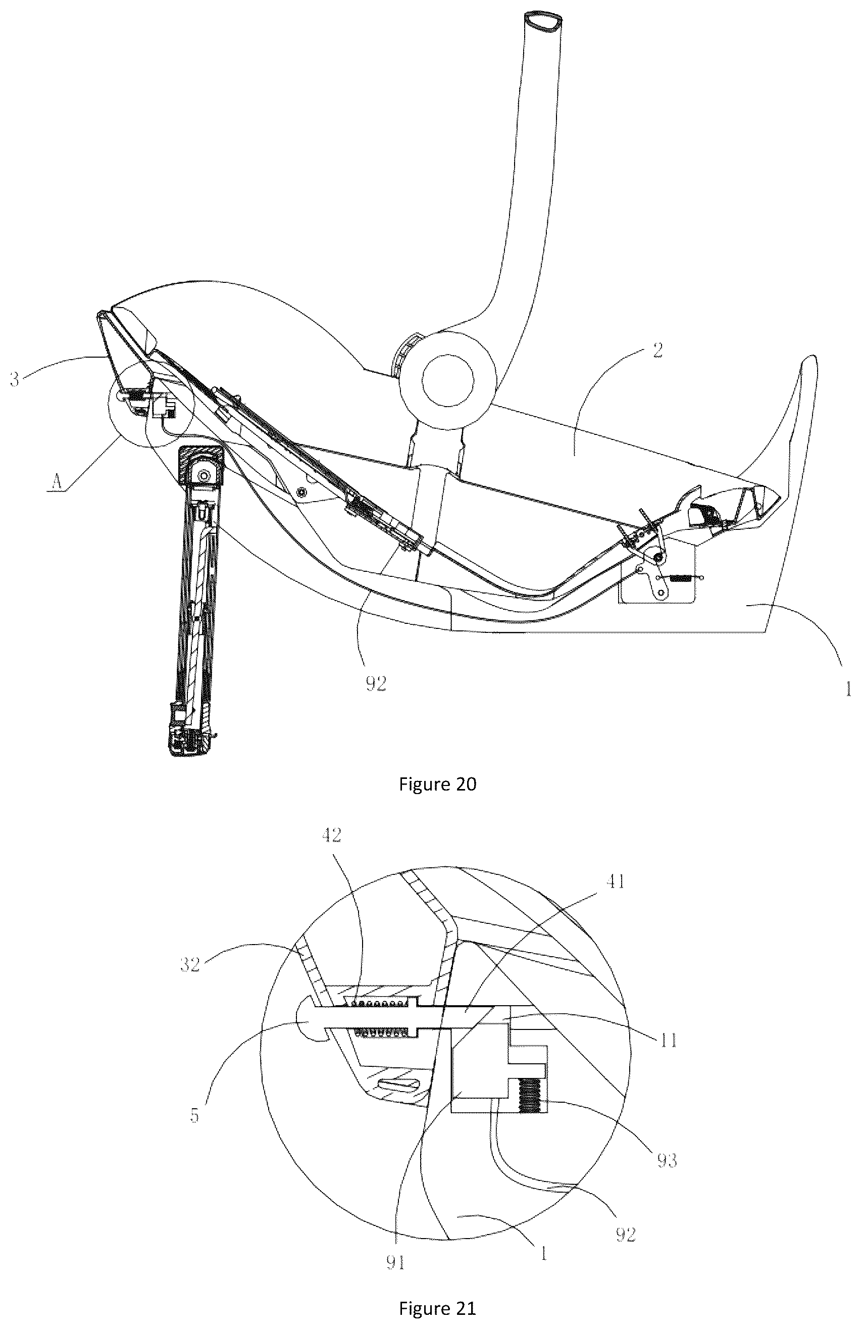 Patent US12496943 Figure 14 – Lifting basket child safety seat