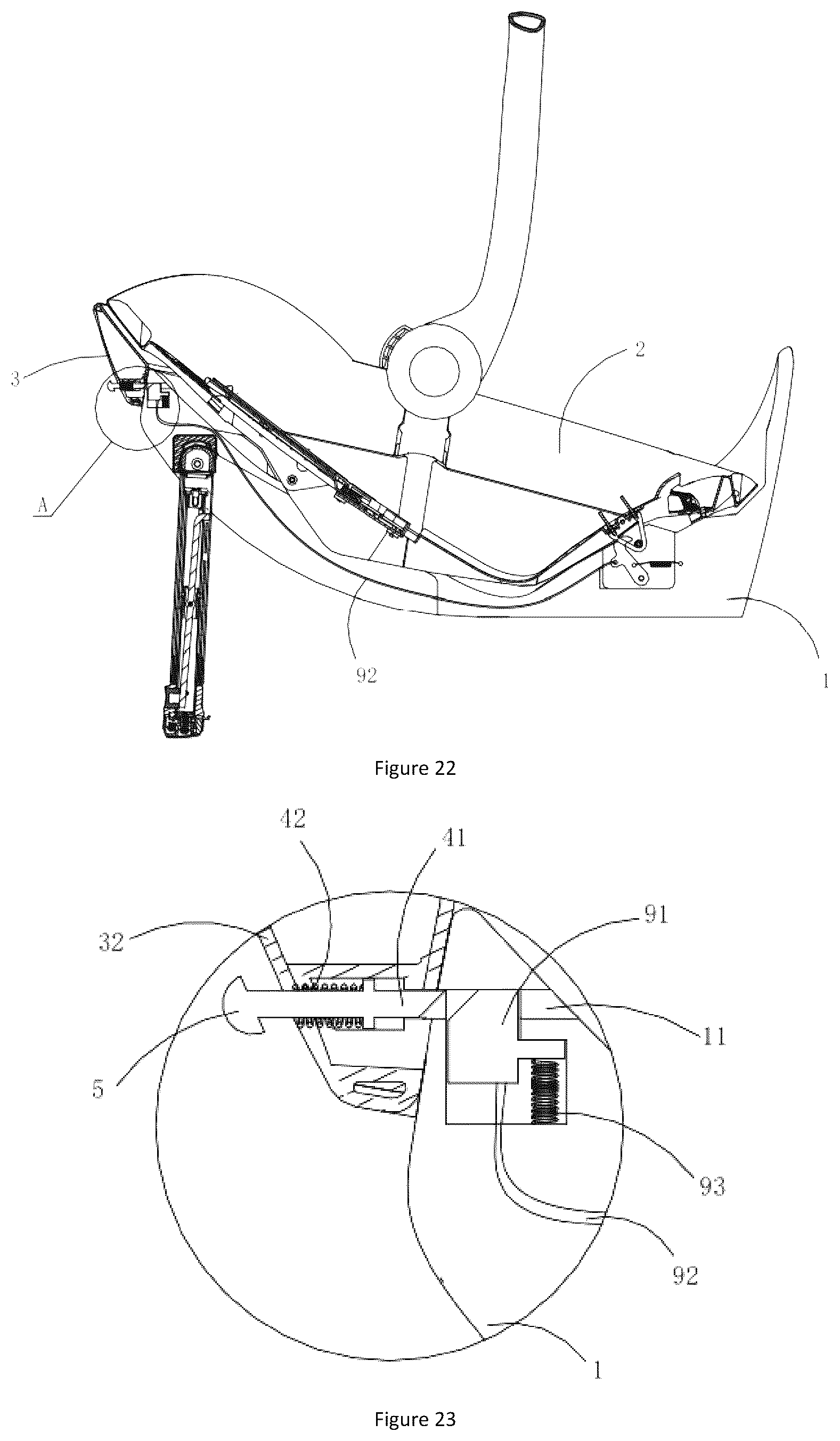 Patent US12496943 Figure 15 – Lifting basket child safety seat