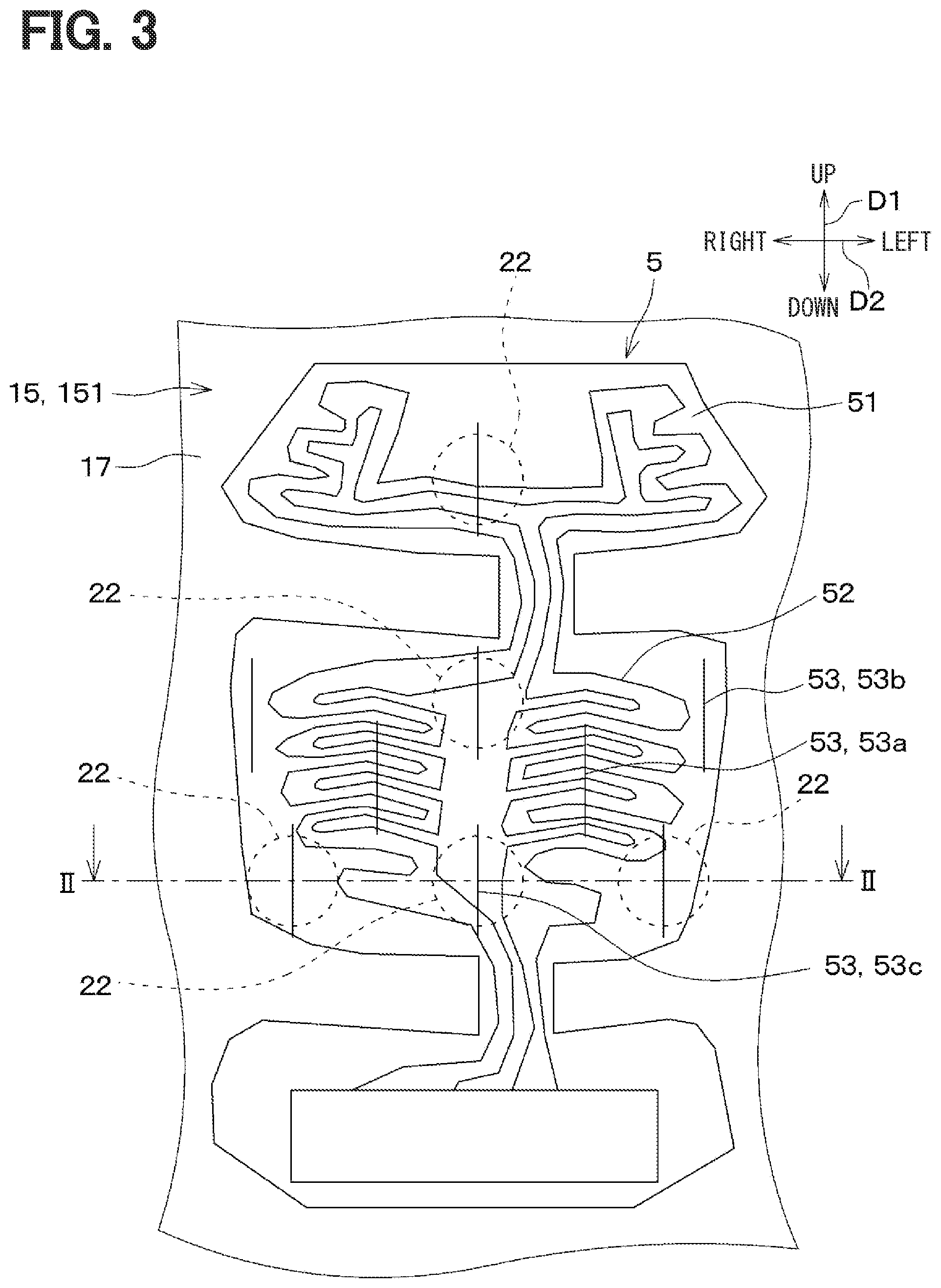 Patent US12496945 Figure 3 – Seat heater and seat air-conditioning device