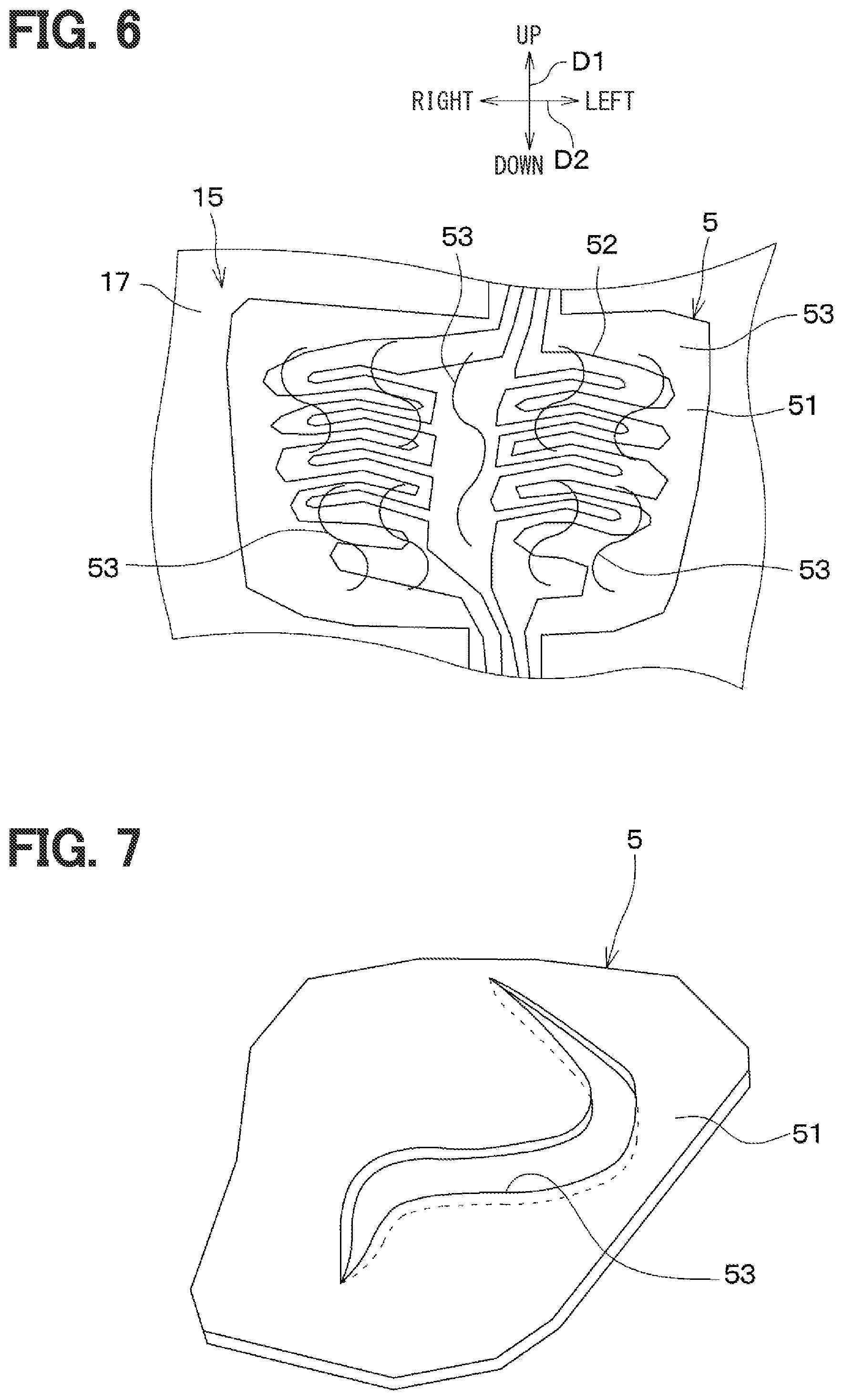 Patent US12496945 Figure 5 – Seat heater and seat air-conditioning device